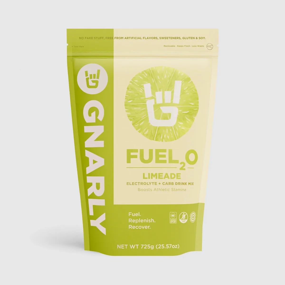 Product image for Gnarly Fuel₂O - Limeade - Caffeine-Free / Bag (25 servings) in Limeade - Caffeine Free