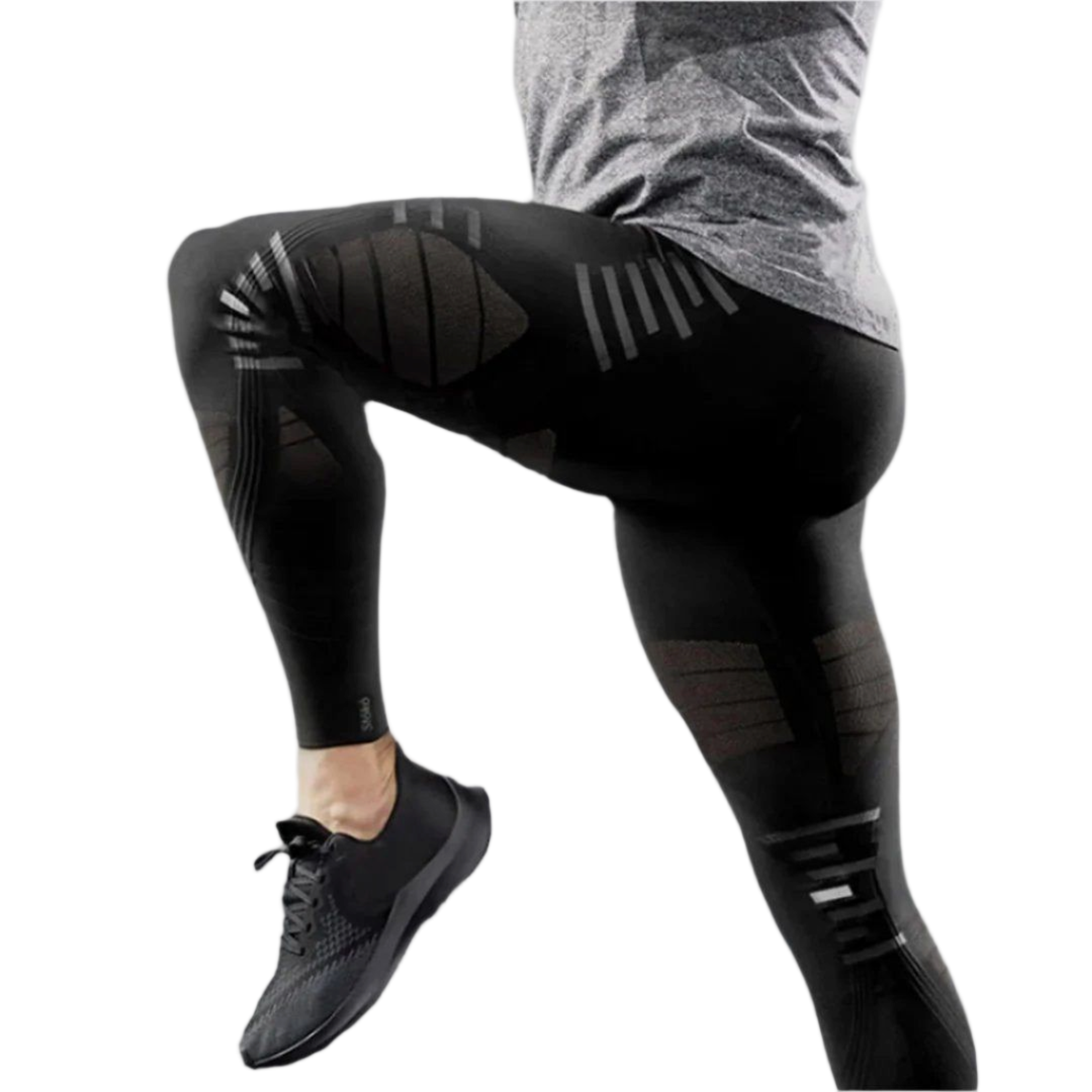 Close-up of Stoko K1 Flux knee support tights fabric