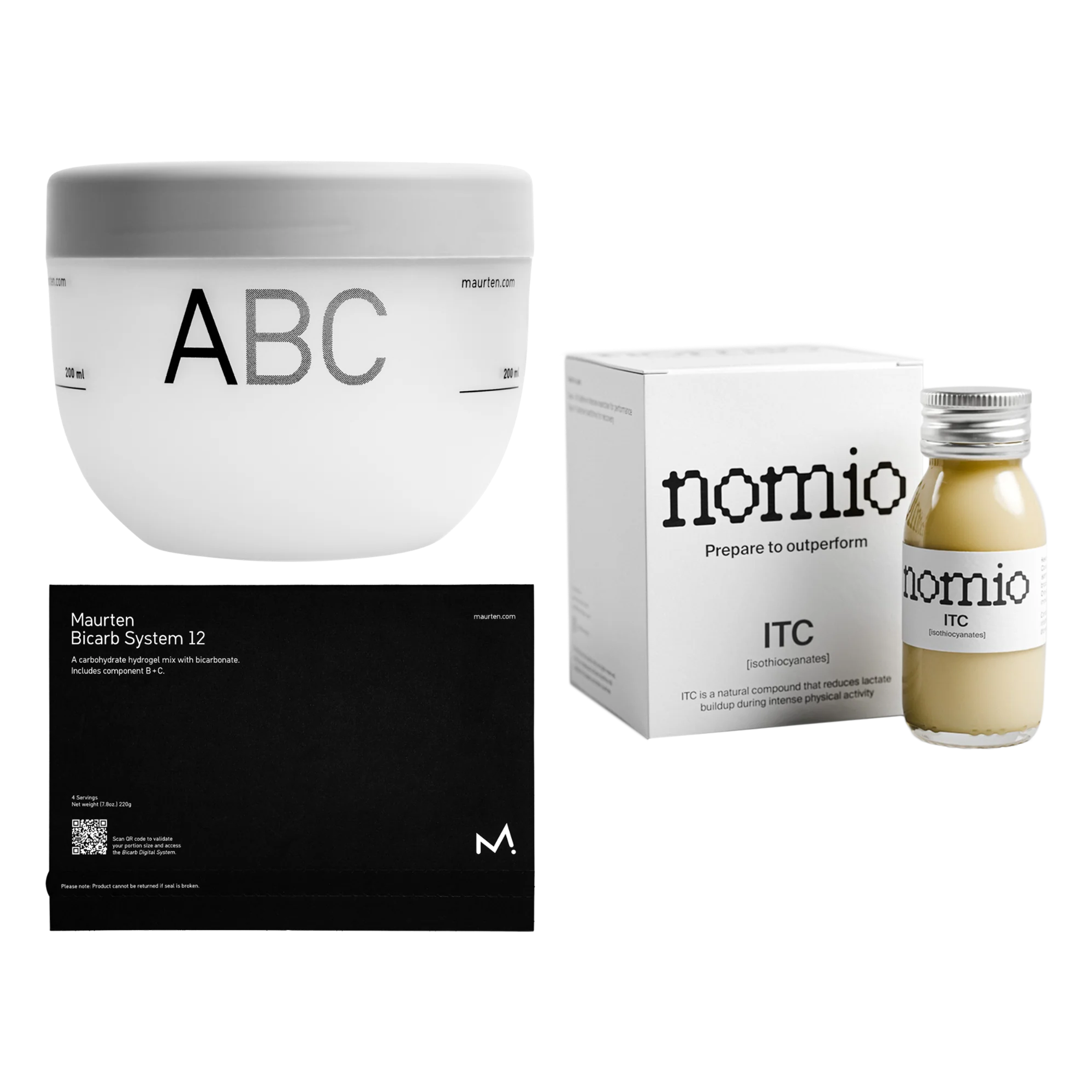 Box of Nomio Bicarb 12mg training bundle product packaging