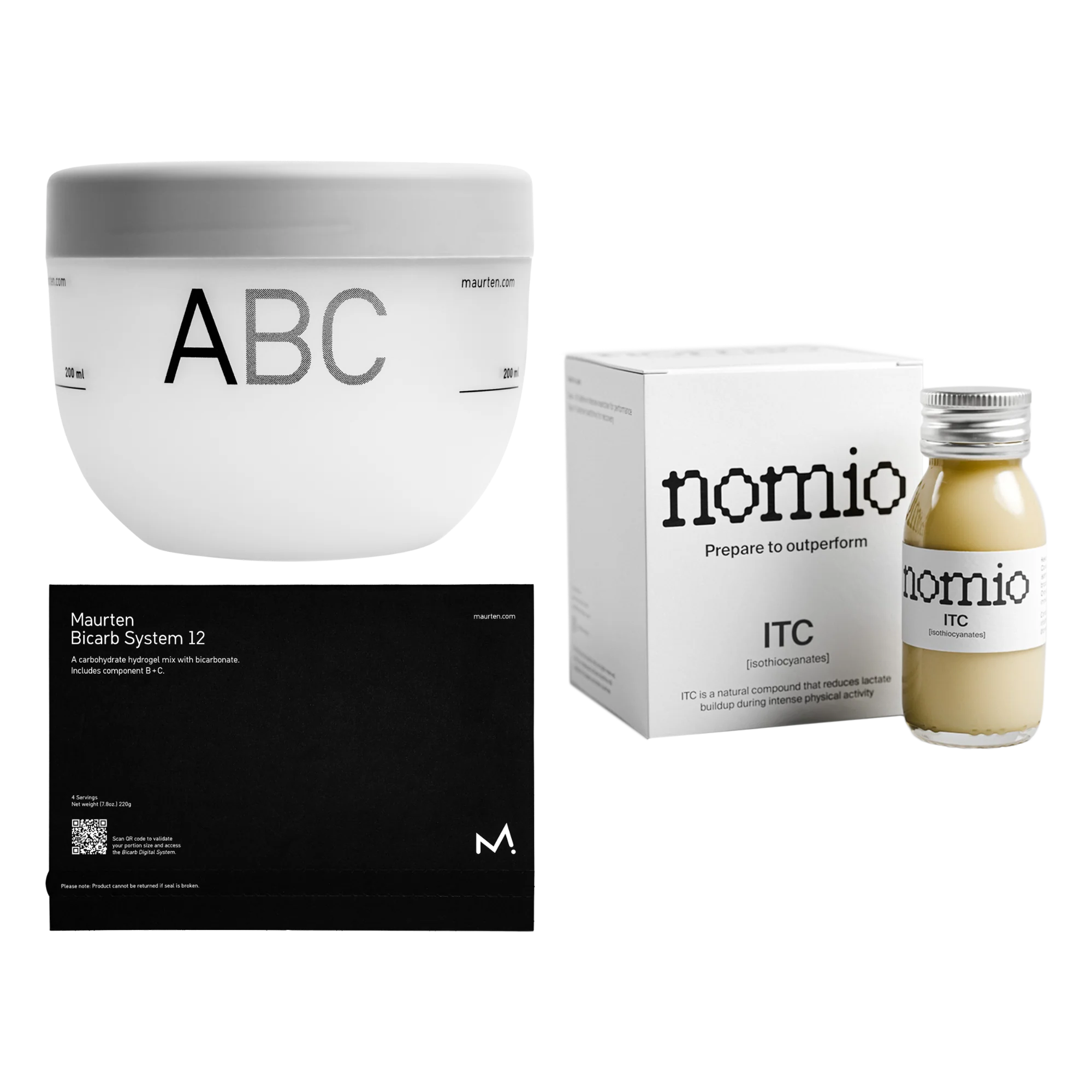 Box of Nomio Bicarb 12mg training bundle product packaging