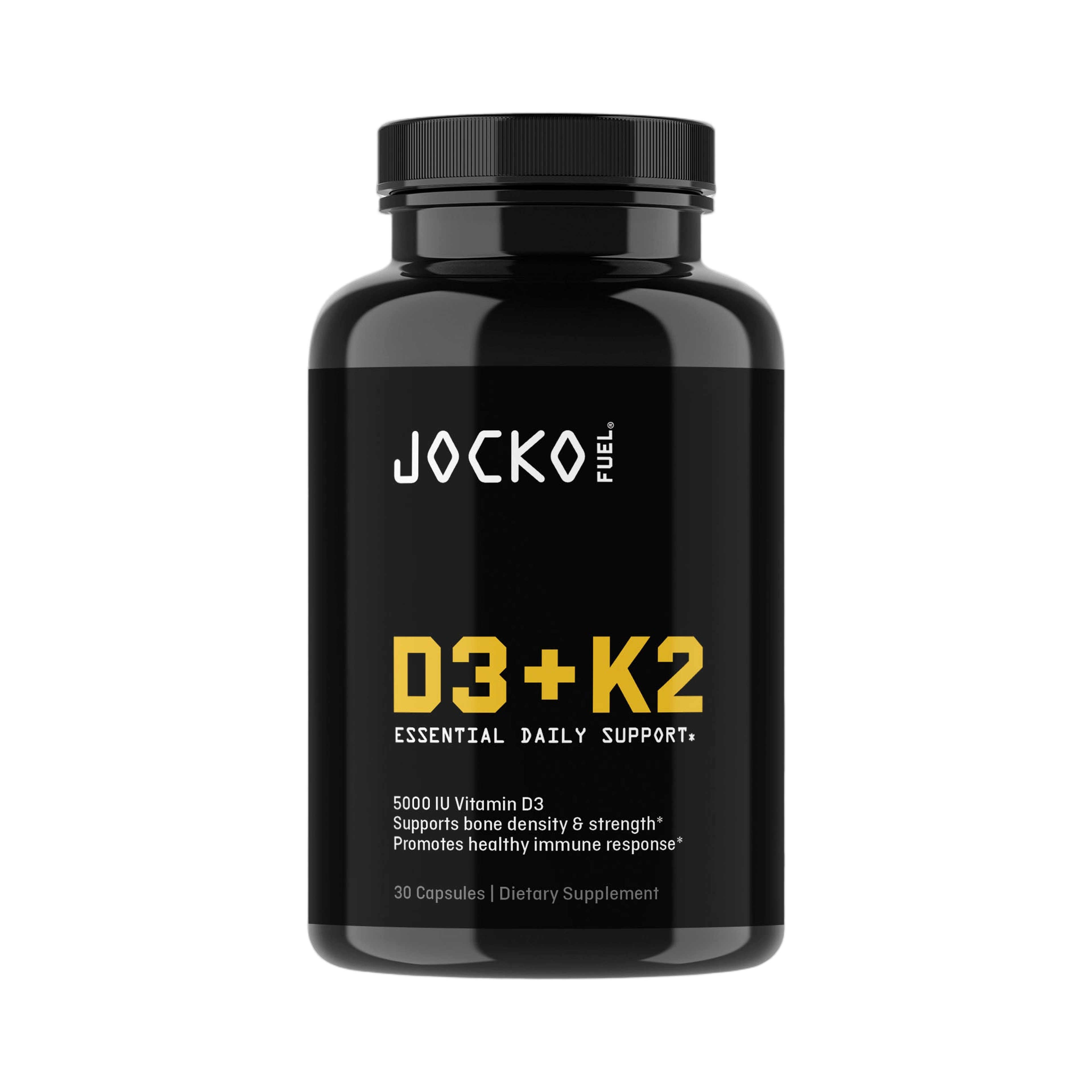 Front label of Jocko Fuel Vitamin D3 + K2 bottle
