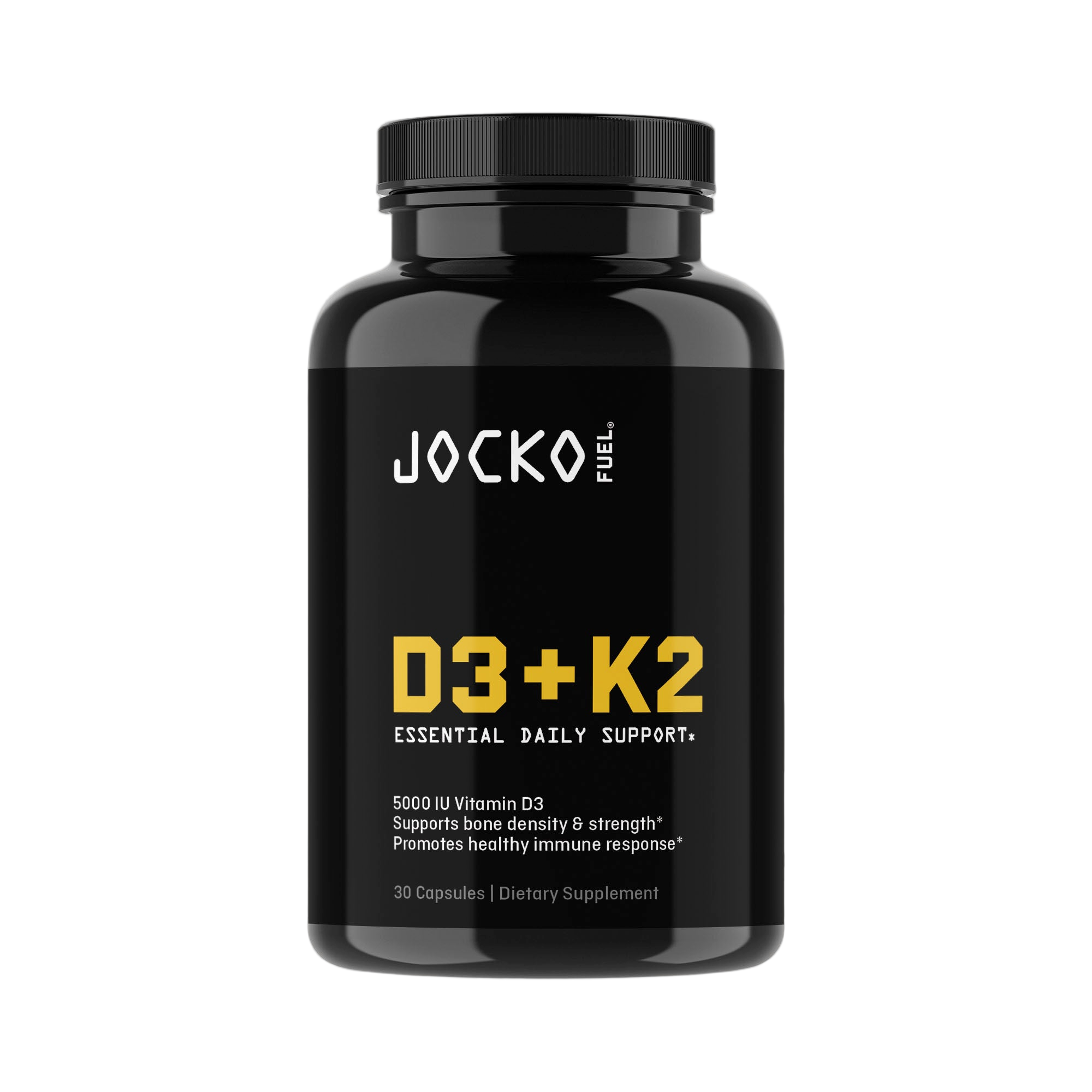 Front label of Jocko Fuel Vitamin D3 + K2 bottle