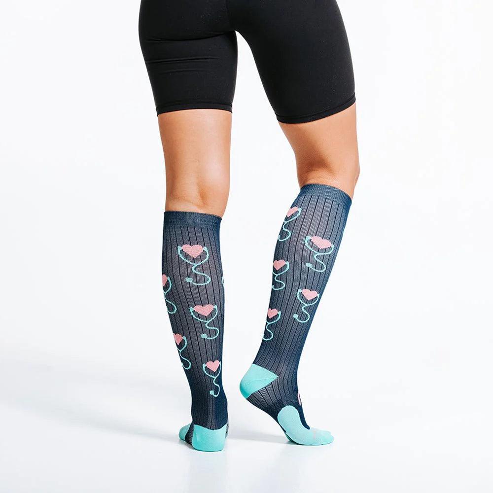 Stethoscope Hearts Compression Sock image 4