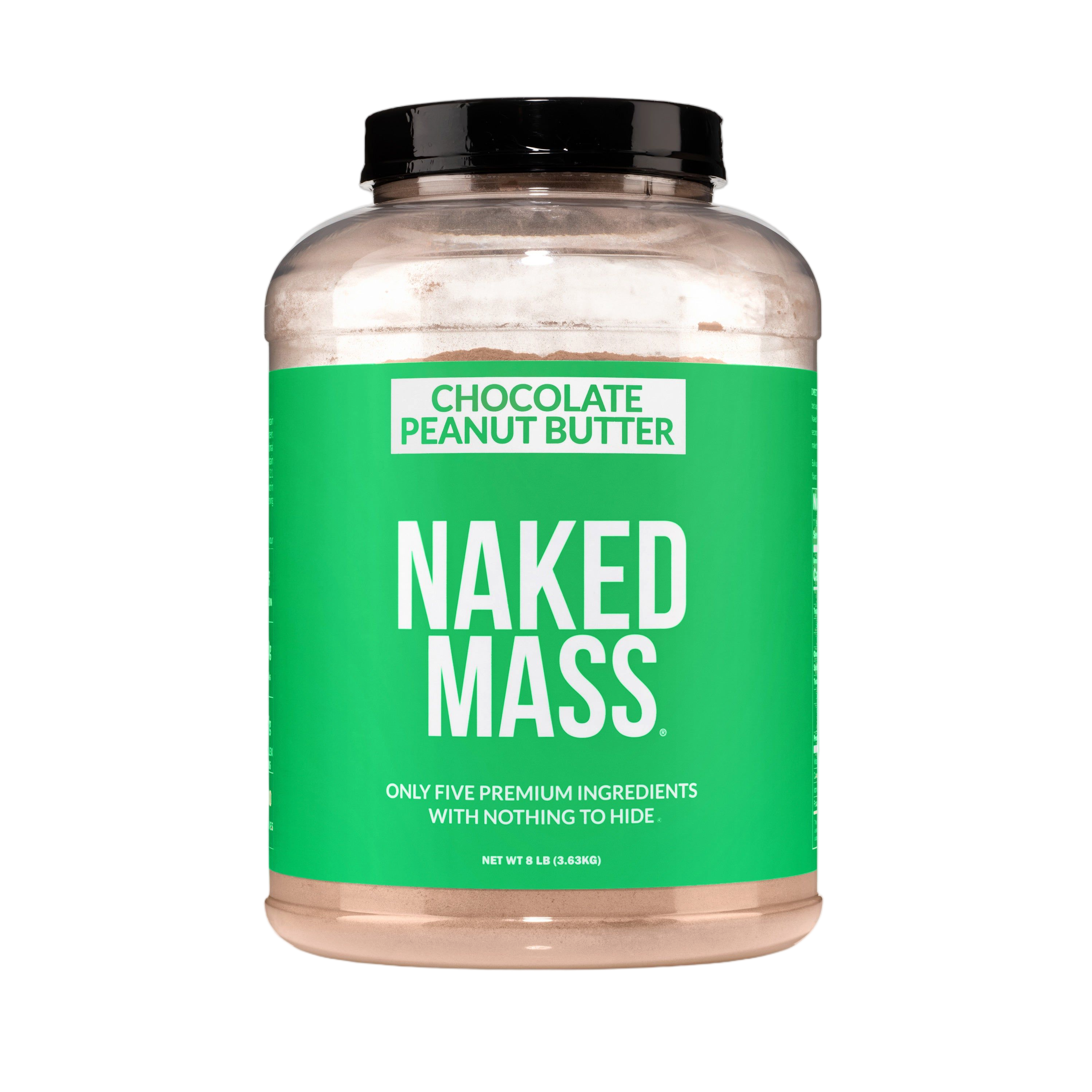 Chocolate peanut butter Naked Vegan Mass 8lb tub