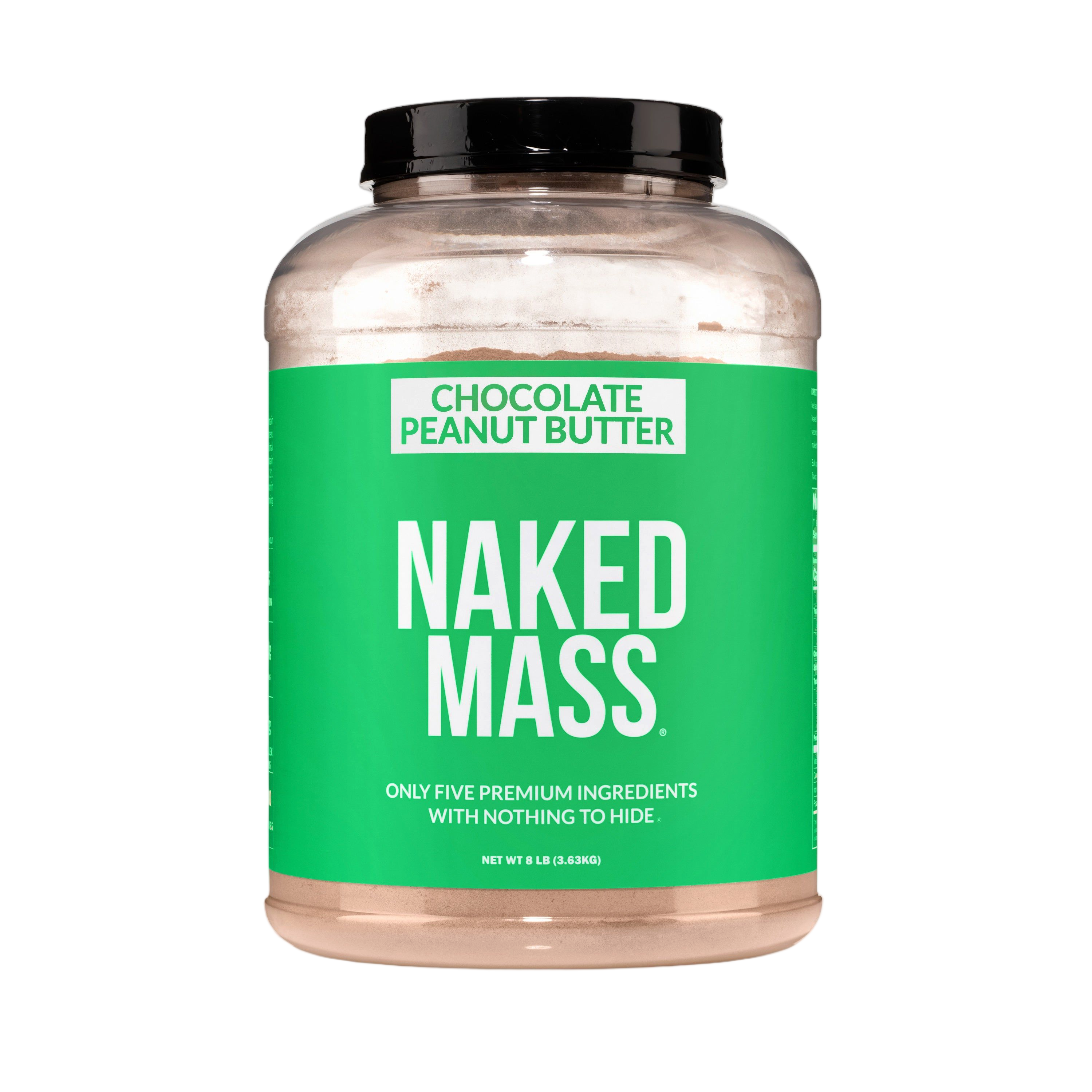Chocolate peanut butter Naked Vegan Mass 8lb tub