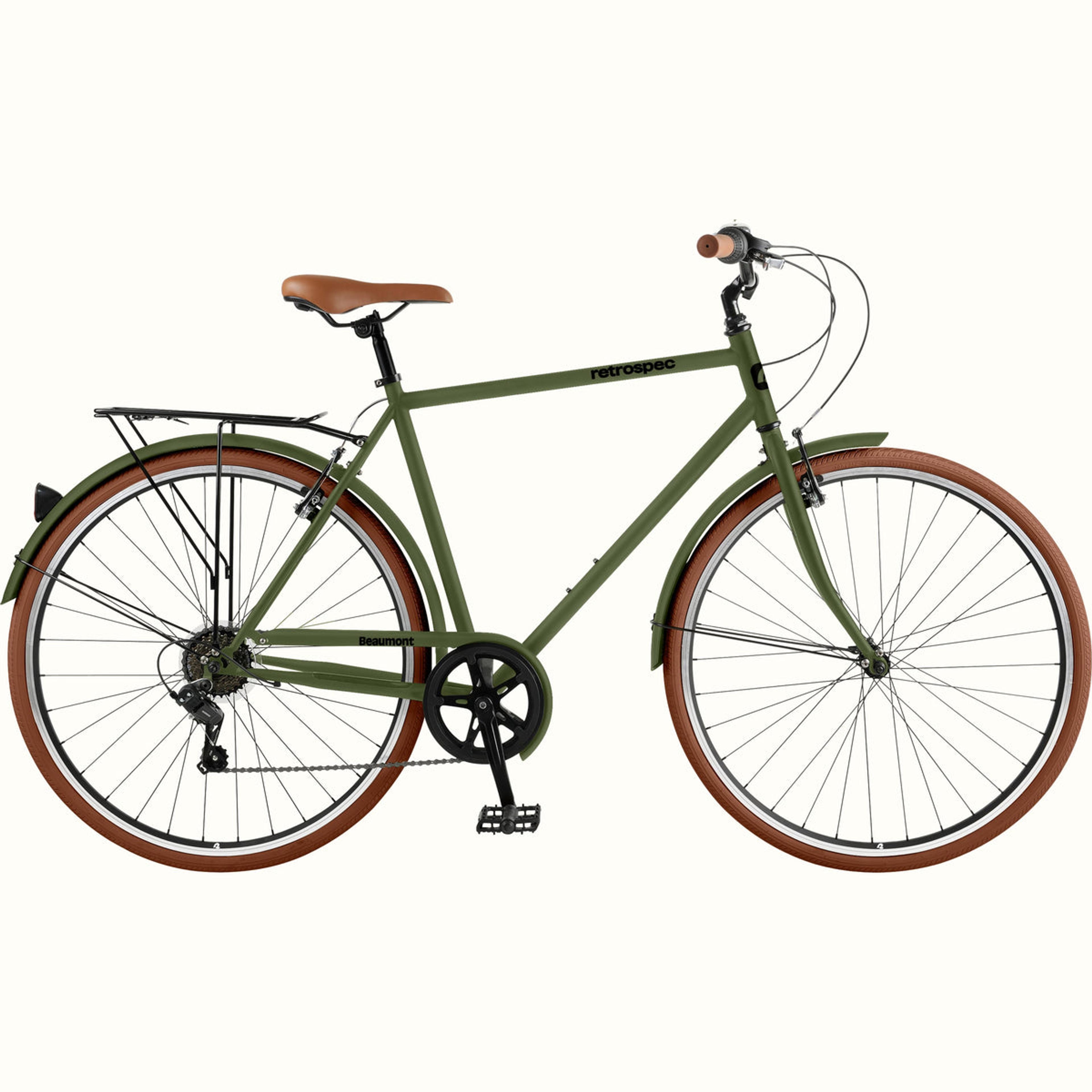 Product image for Beaumont City Bike - 7 Speed in Matte Olive Drab