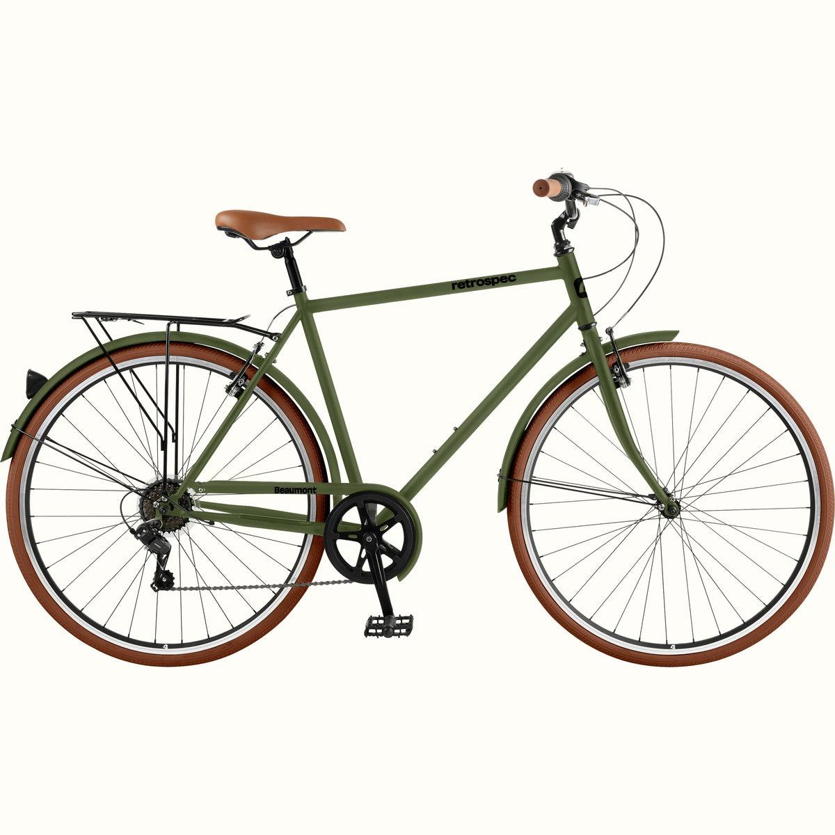 Product image for Beaumont City Bike - 7 Speed in Matte Olive Drab