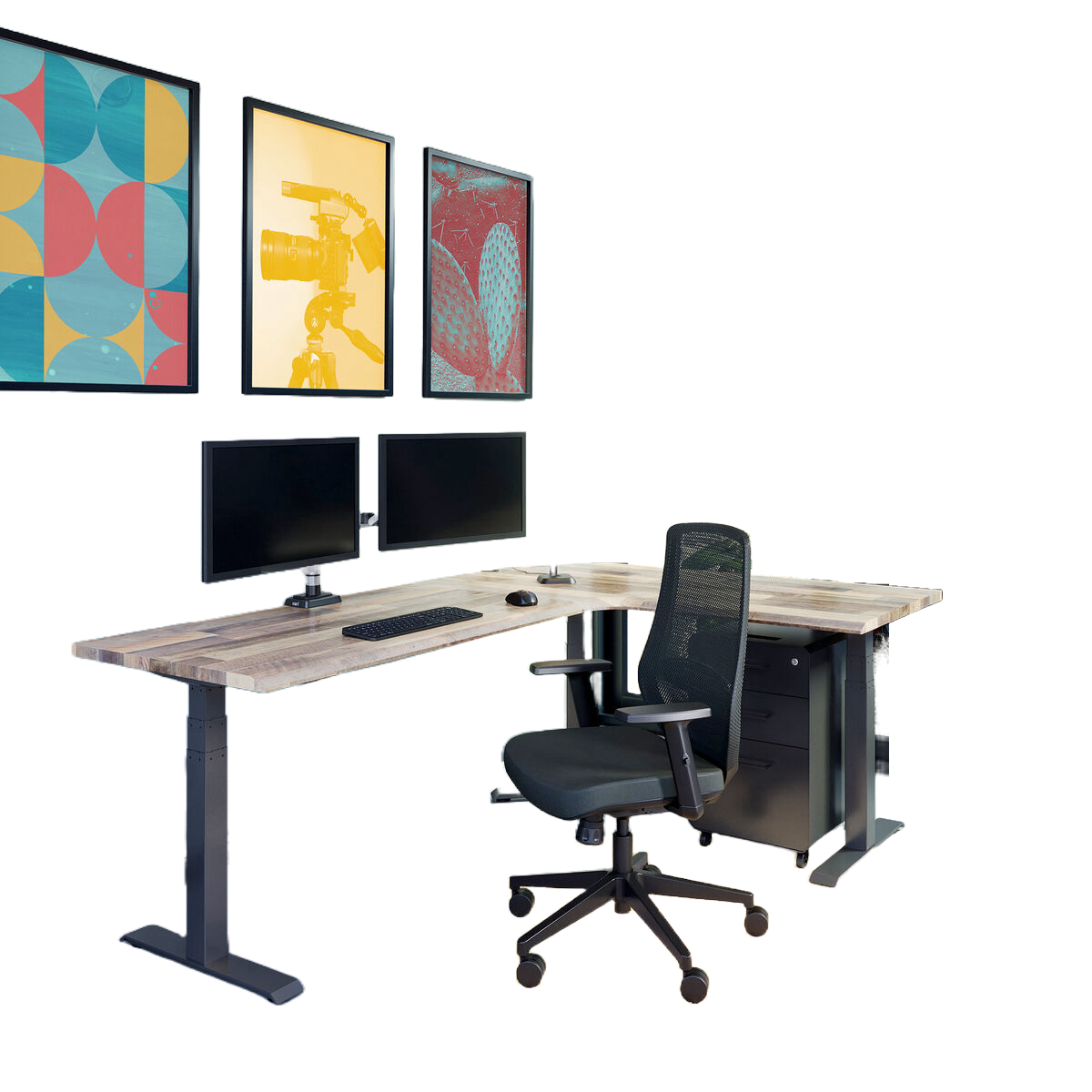 L-Shape Electric Standing Desk 80x60