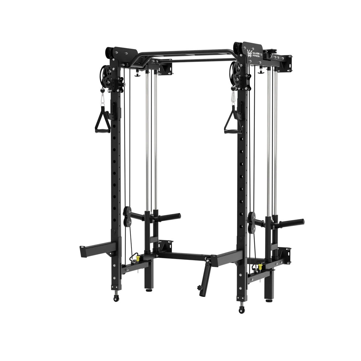 Product image for Major Fitness F35 All-In-One Home Gym Wall-Mount Folding Power Rack in Tactical Black