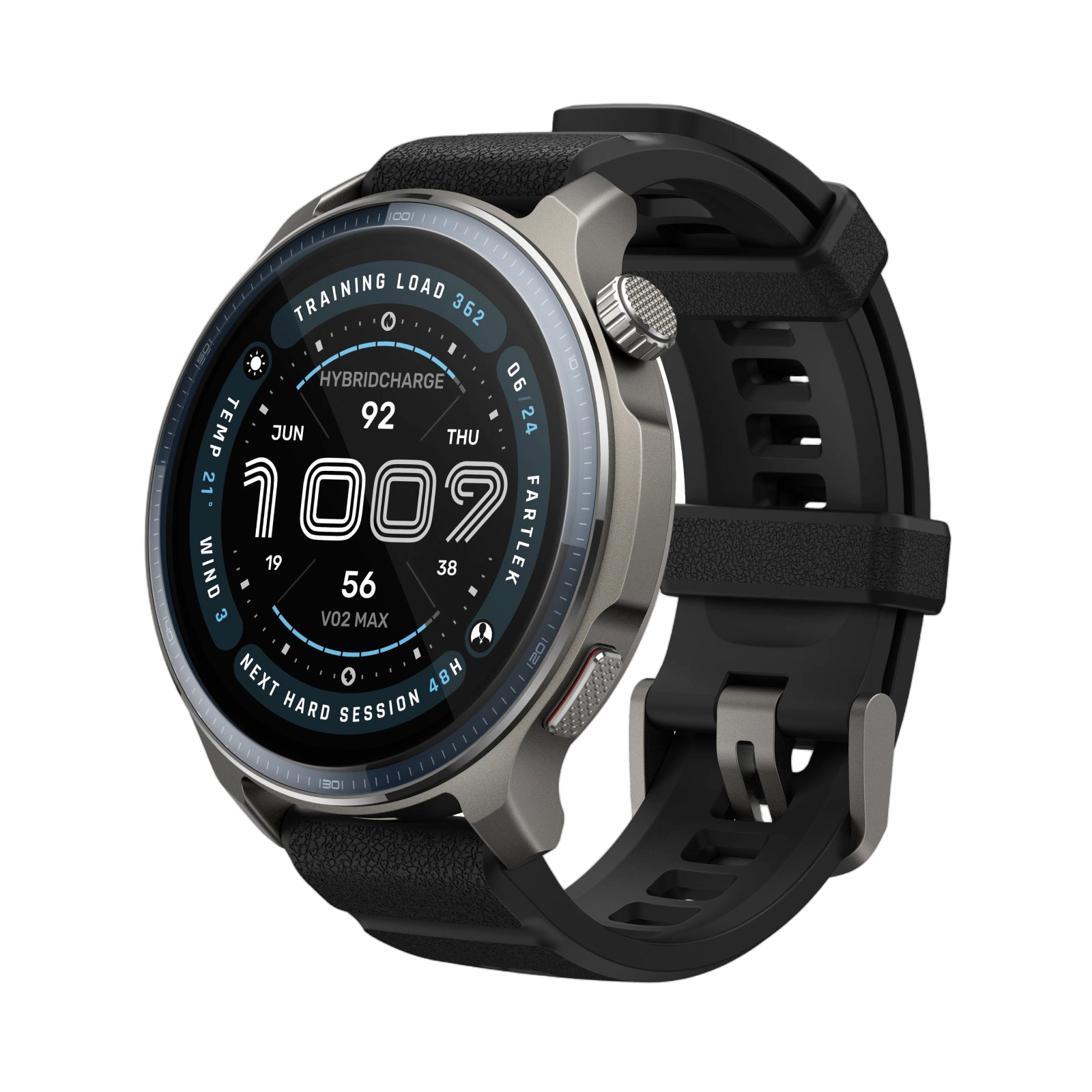 Amazfit Balance 2 smartwatch with black band and round display