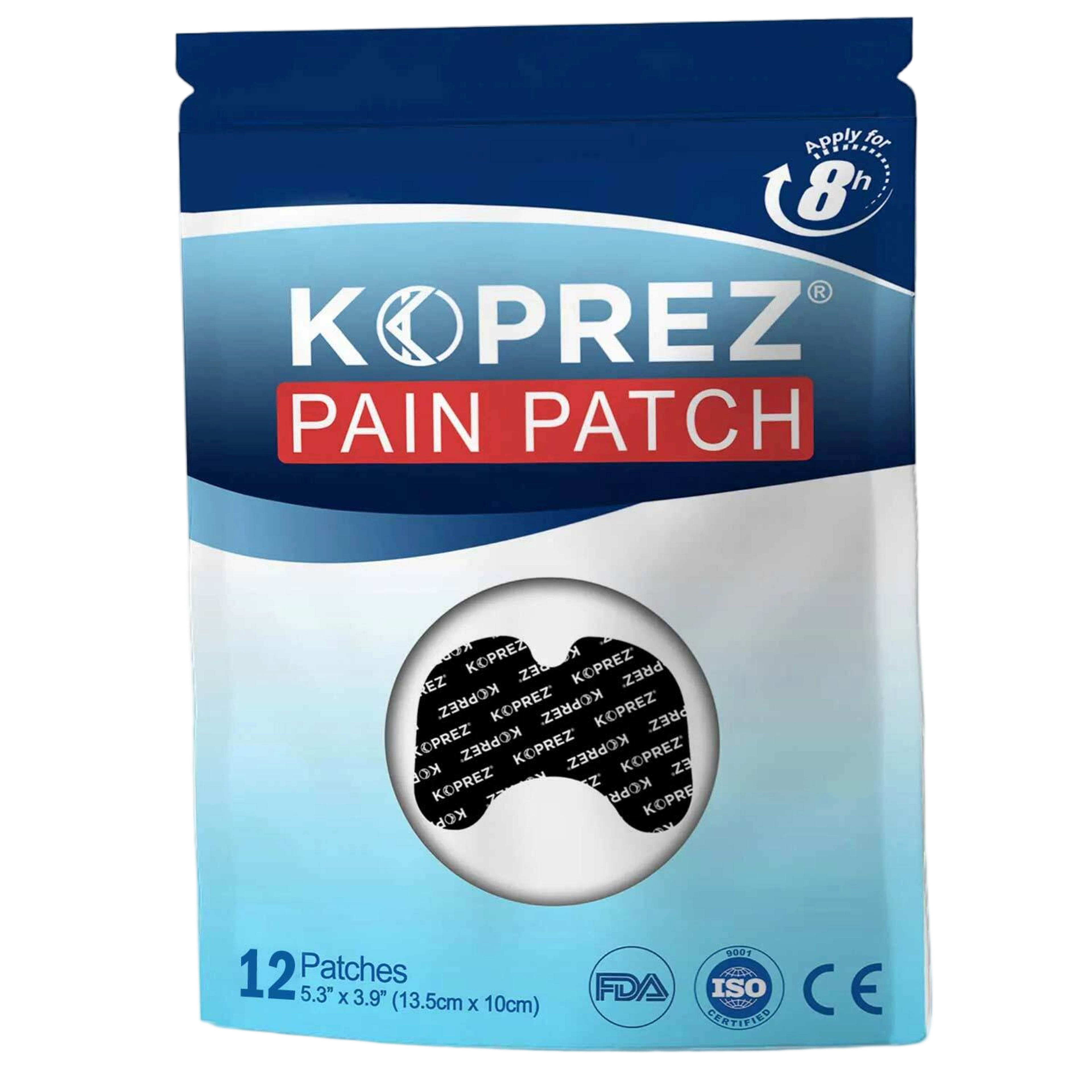 Box of Koprez Pain Patch 24-pack product packaging