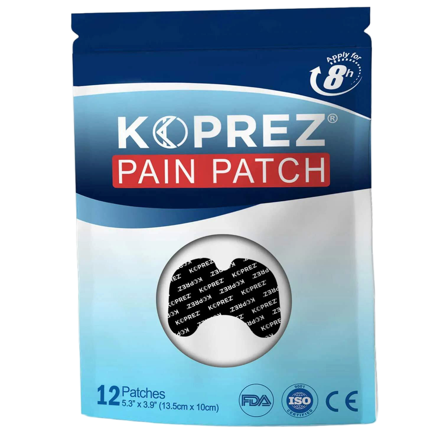 Box of Koprez Pain Patch 24-pack product packaging