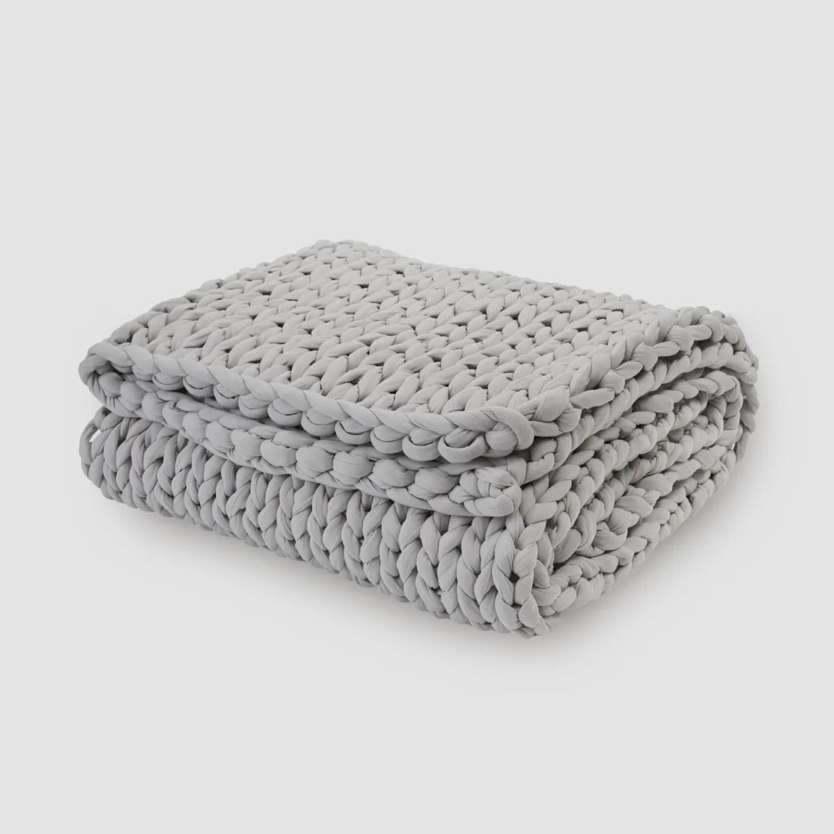 Cotton Weighted Blanket in Moonstone Grey
