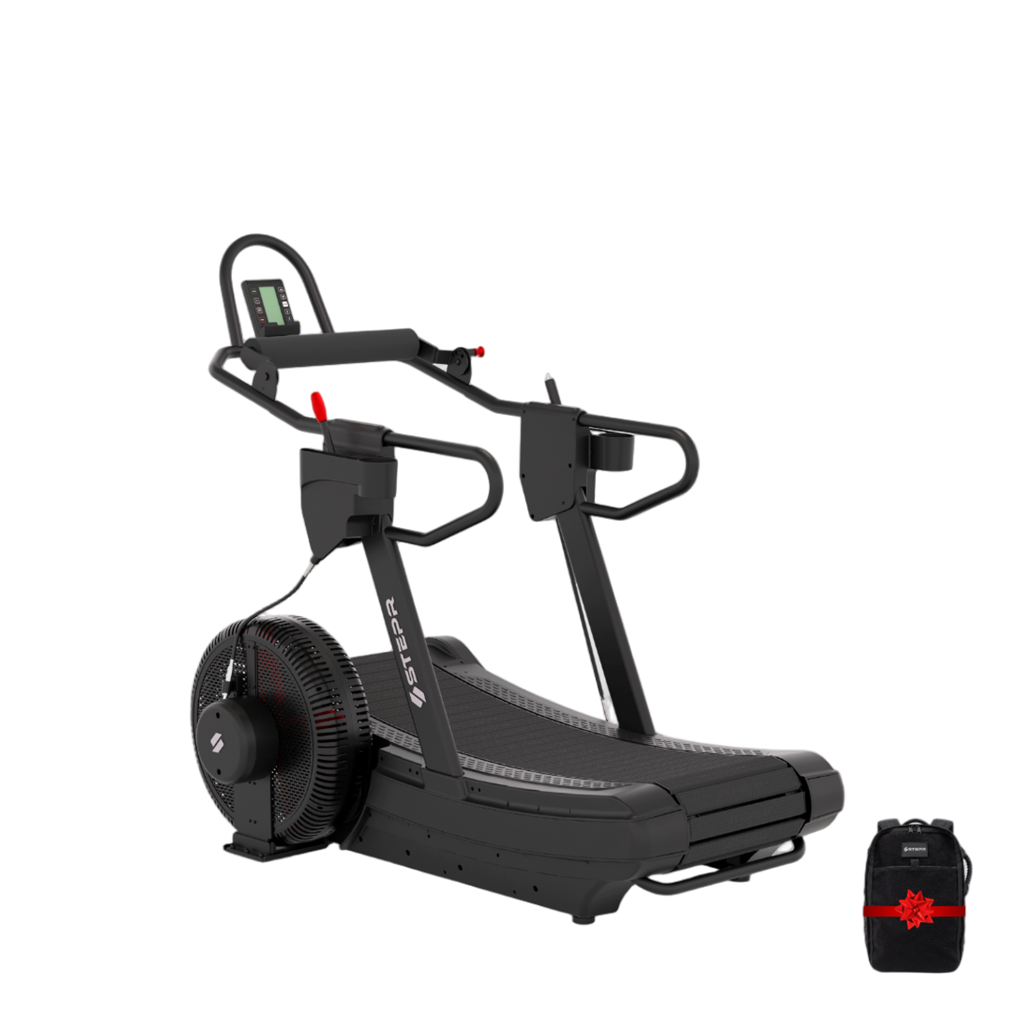Front view of STEPR Treadsled XL VPR curved treadmill
