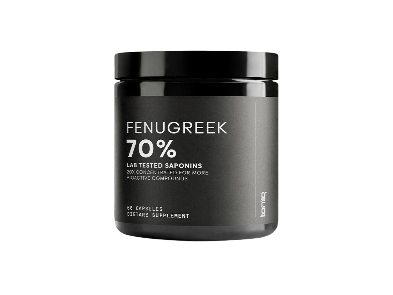 Bottle of Toniiq Fenugreek 70% 60 capsules