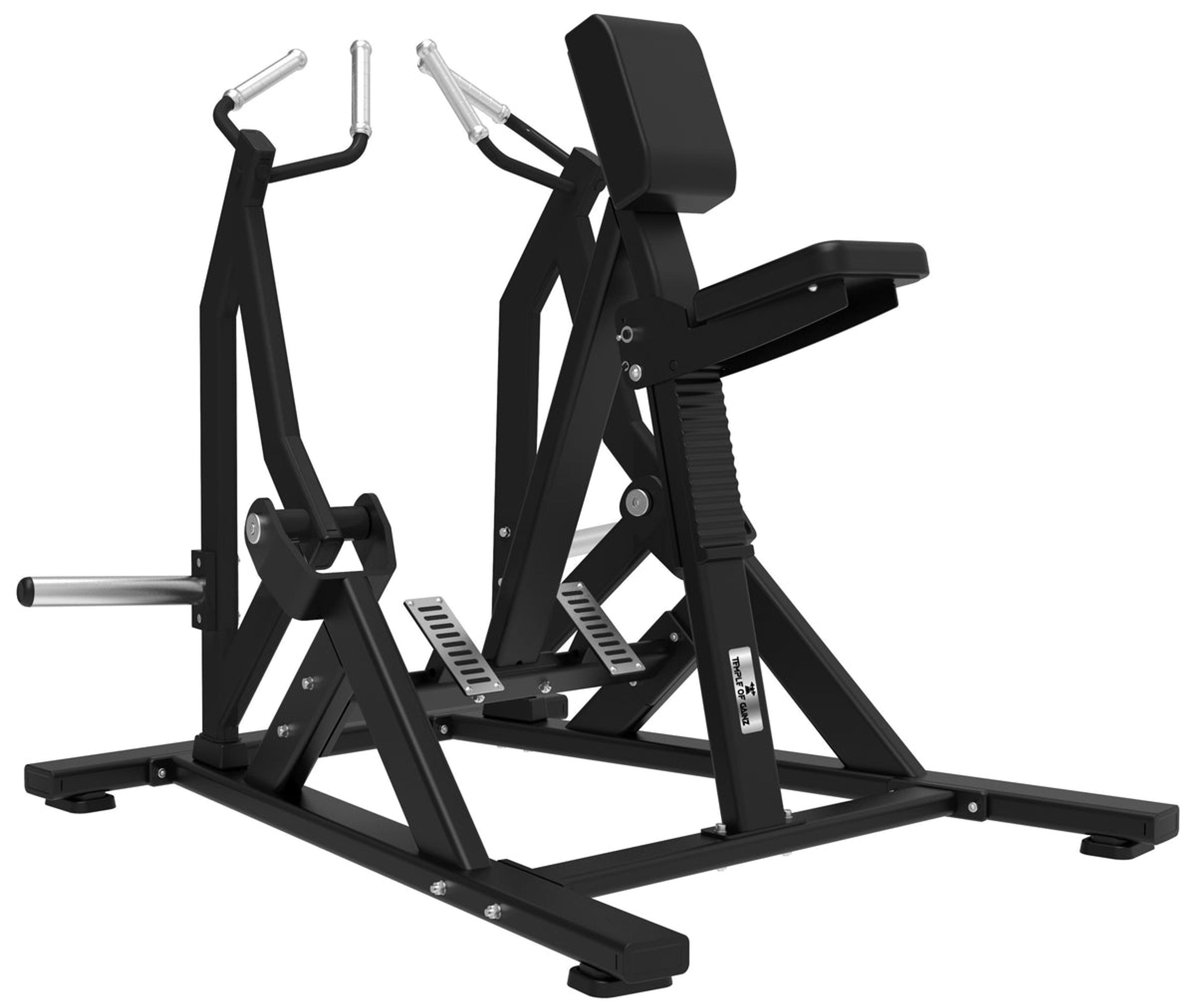 PLATE-LOADED ISO-LATERAL ROWING MACHINE in Black