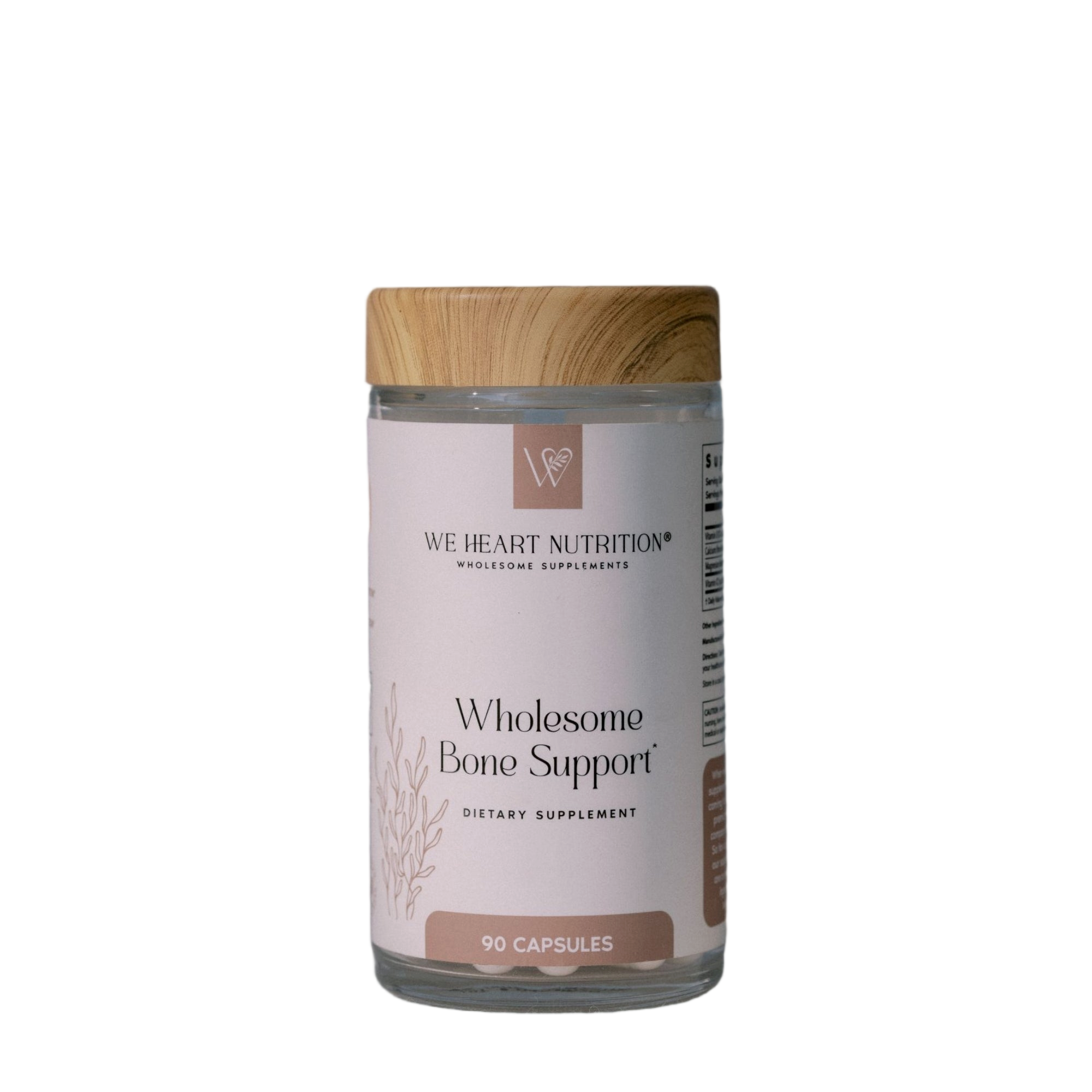 Wholesome Bone Support supplement bottle front label