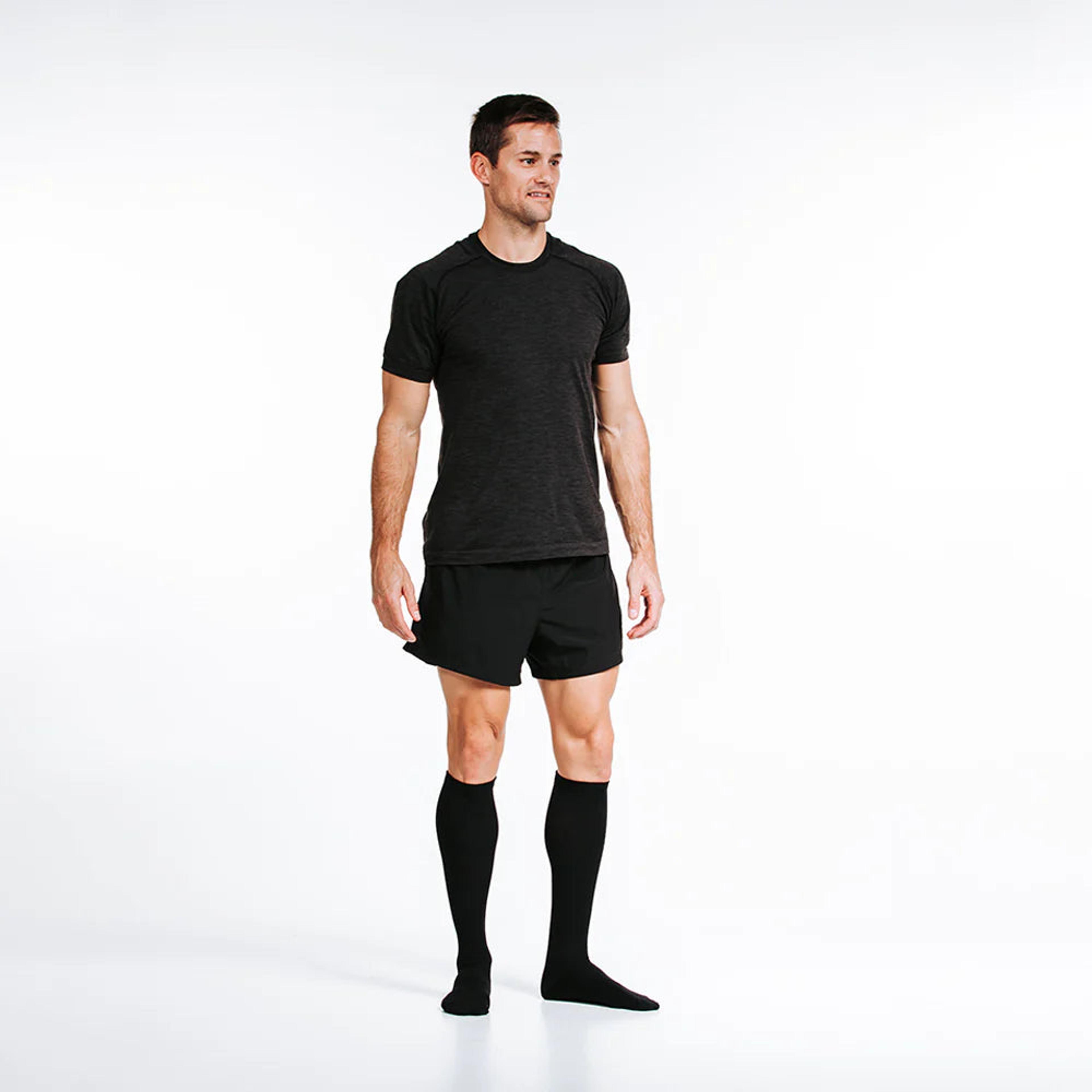Marathon Compression Sock - Black on Black image 3