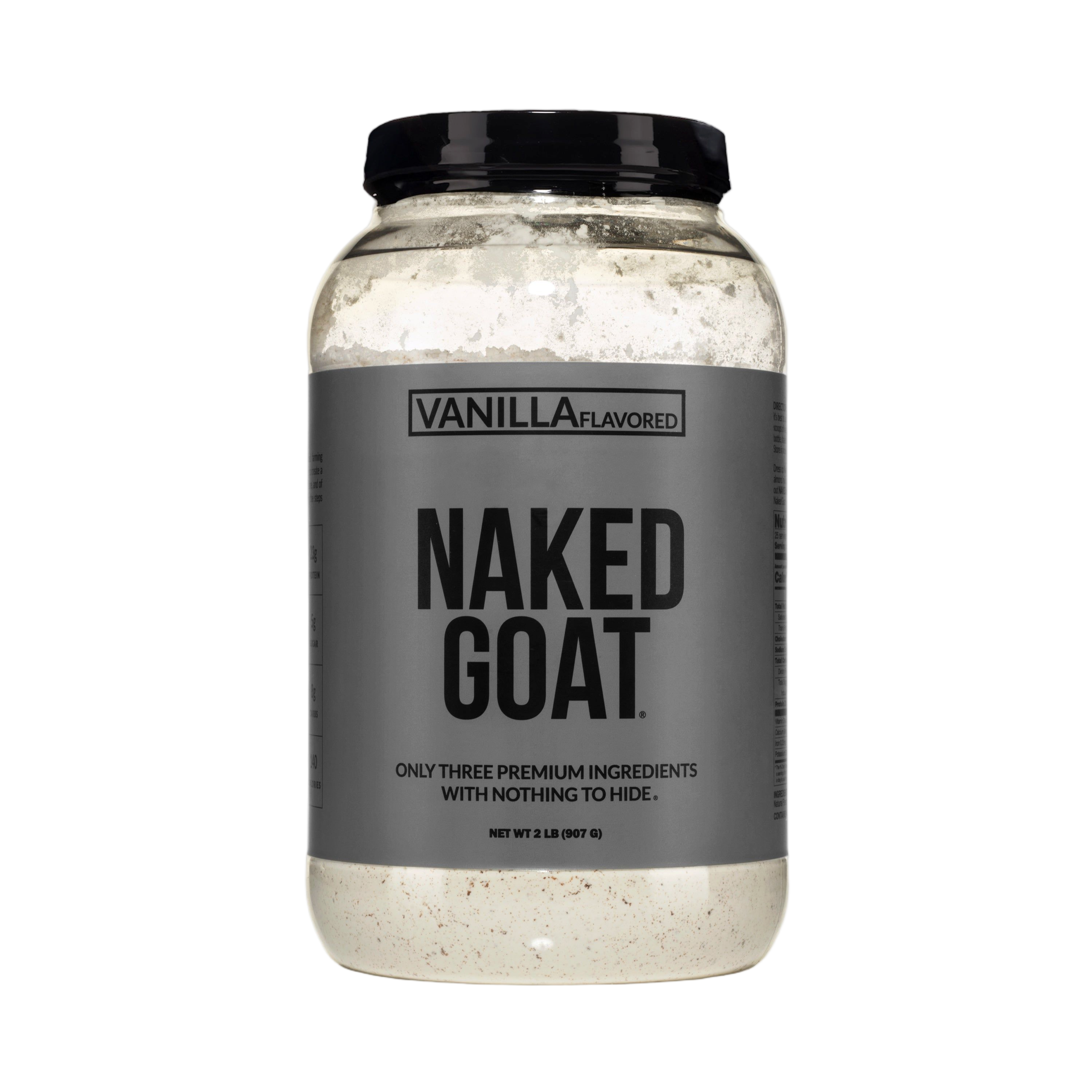 Tub of Vanilla Goat Whey Isolate Protein Powder, 2 pound size