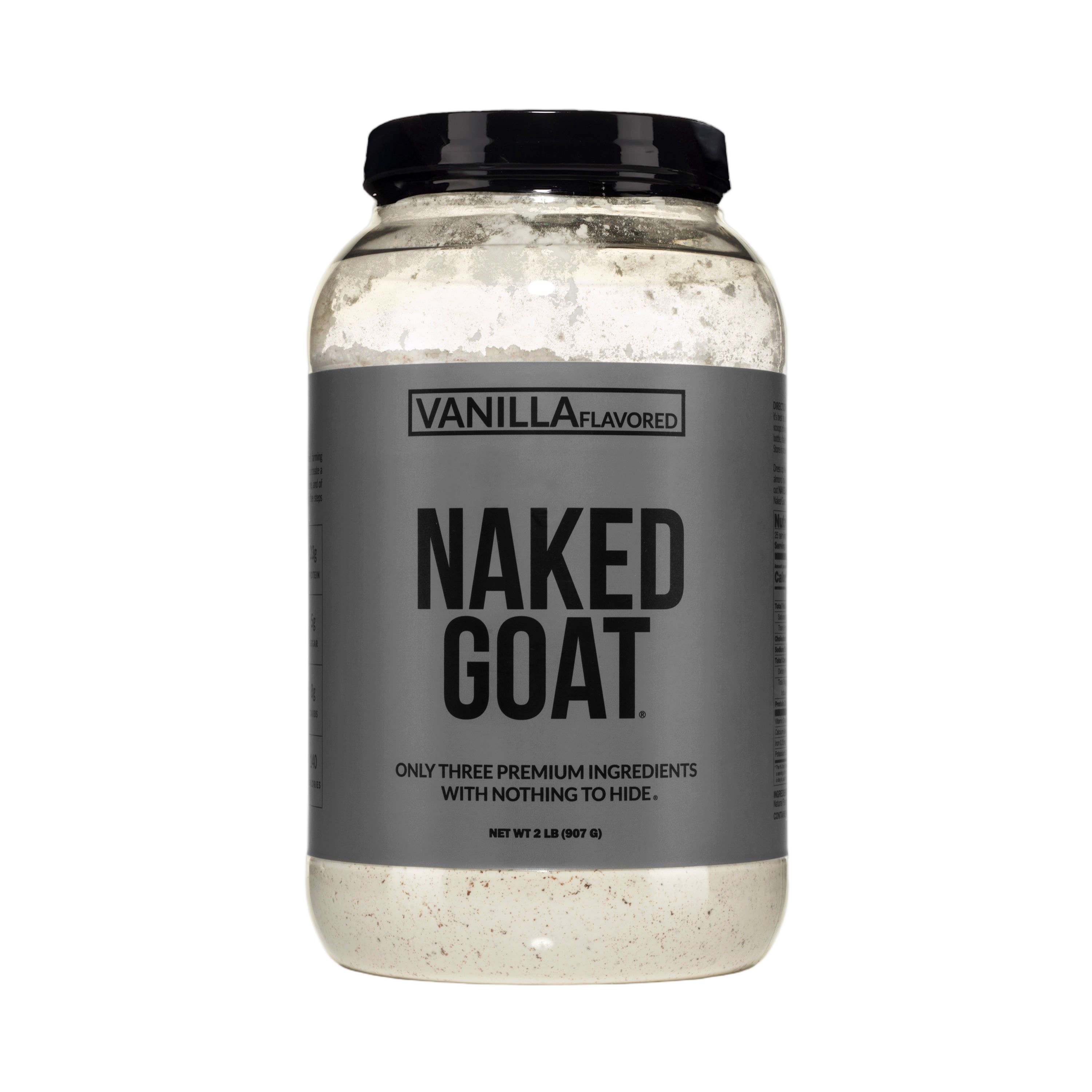 Tub of Vanilla Goat Whey Isolate Protein Powder, 2 pound size