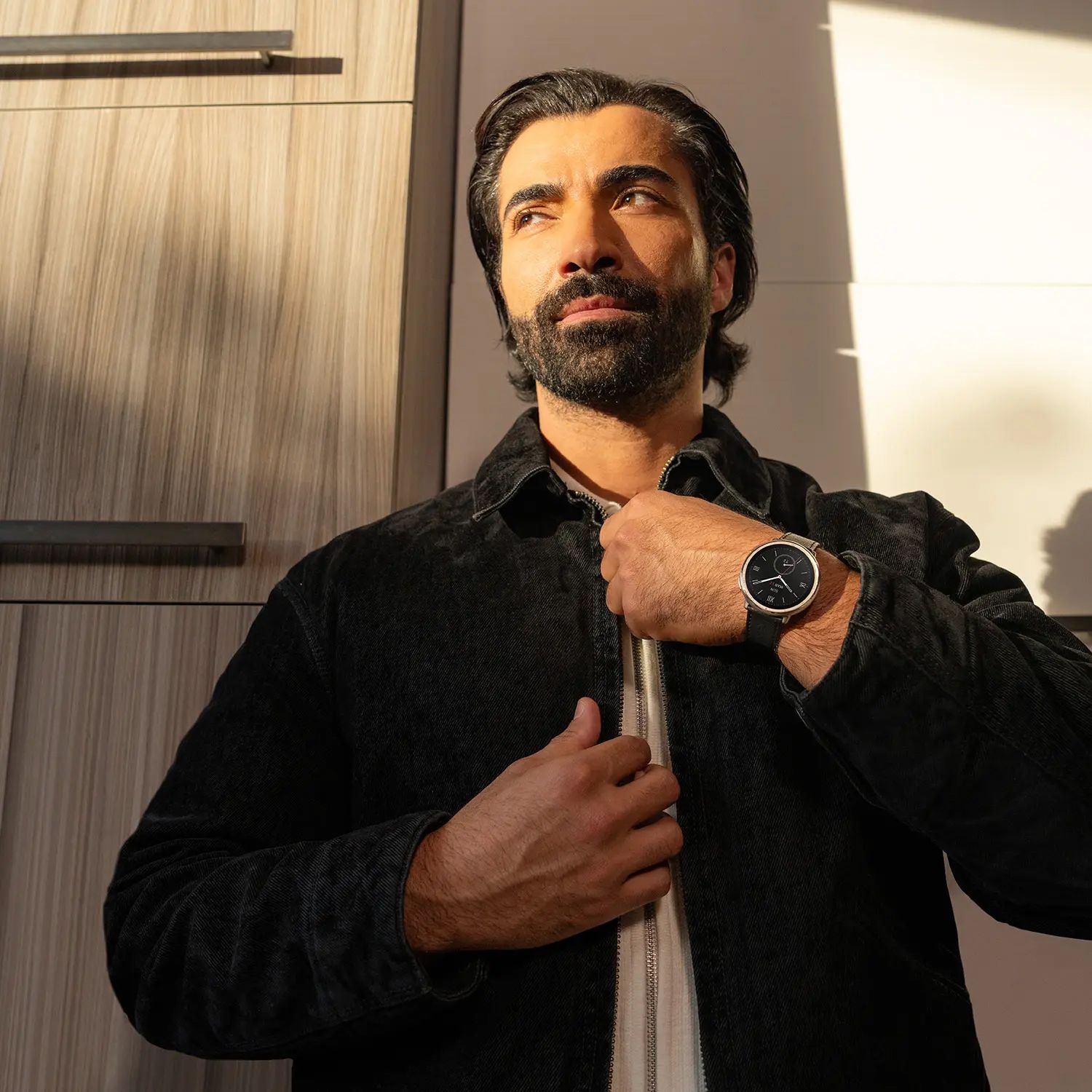 Man wearing Amazfit watch