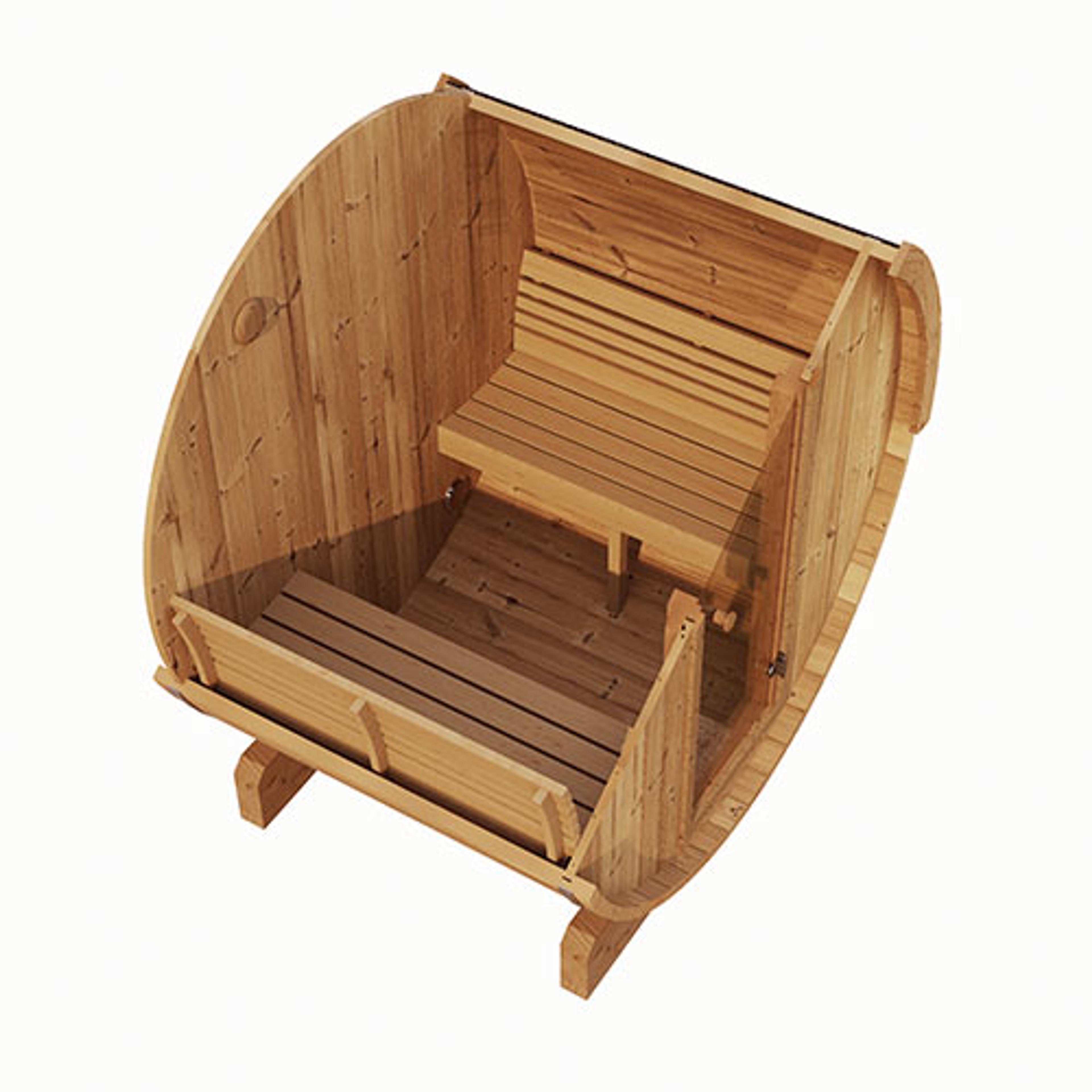 SaunaLife ERGO E6 Outdoor Barrel Sauna Kit | 3 Person Sauna image 4