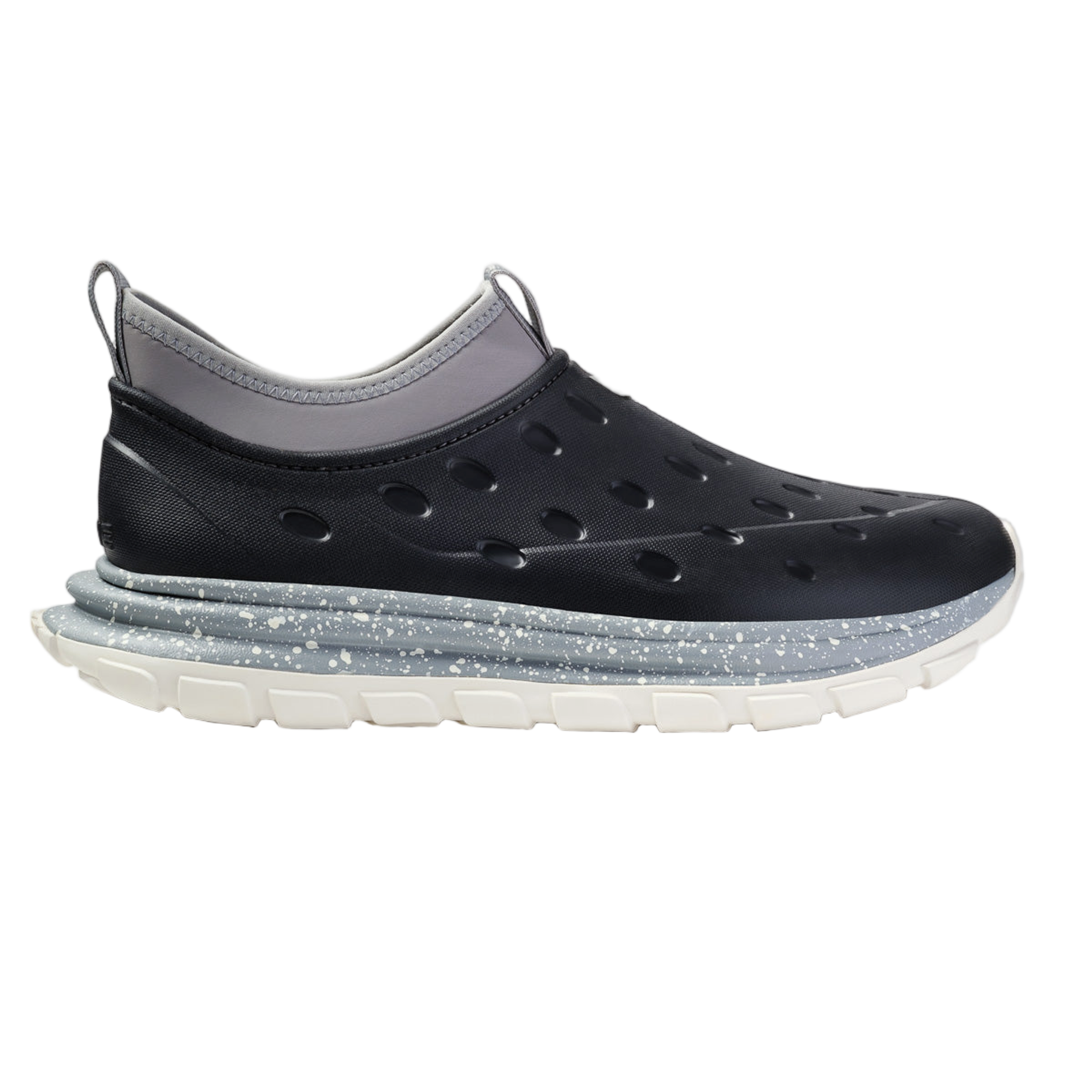 Side view of dark gray Revive AC recovery shoe