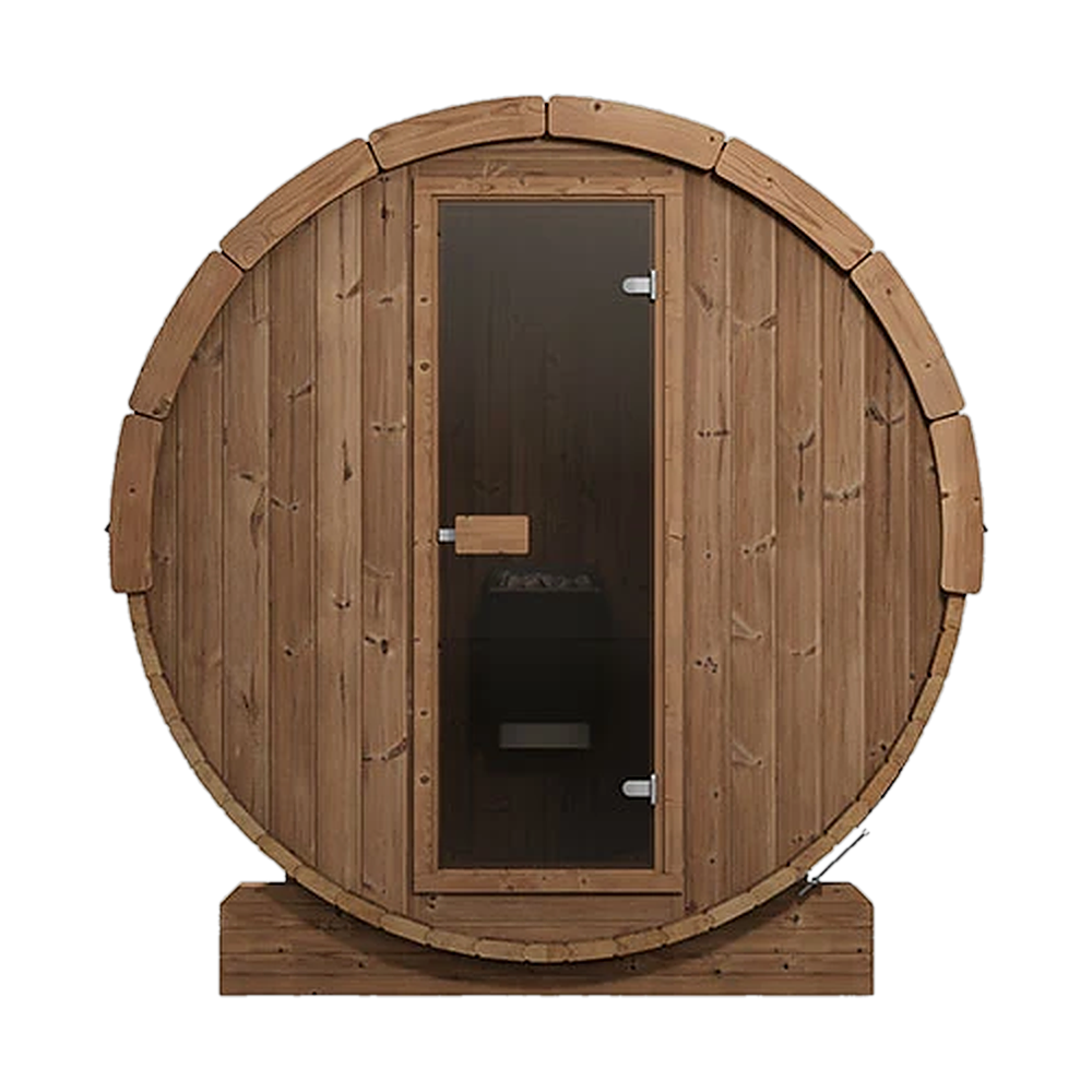 SaunaLife ERGO E6 Outdoor Barrel Sauna Kit | 3 Person Sauna