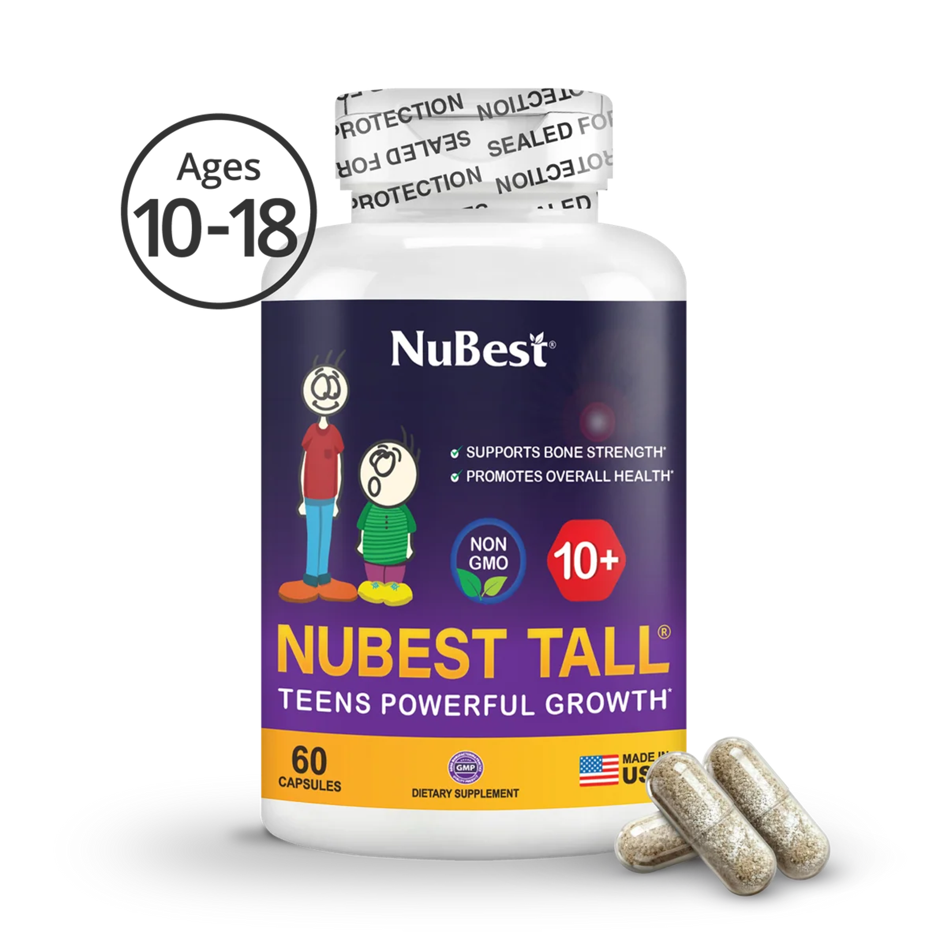 NuBest Tall 10+, Growth Support for Teens (60 Capsules)