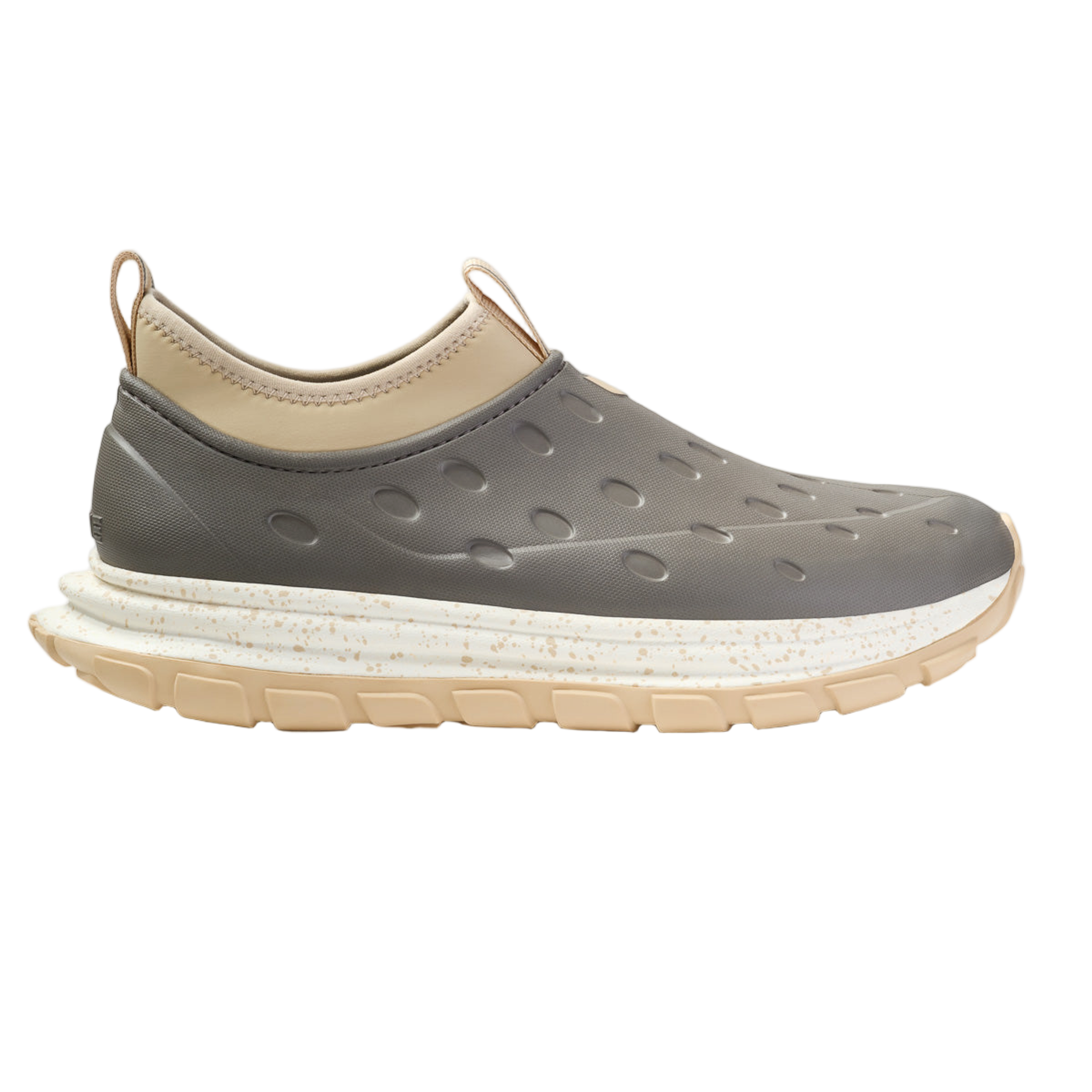 Bark colored Kane Revive AC recovery shoe side view