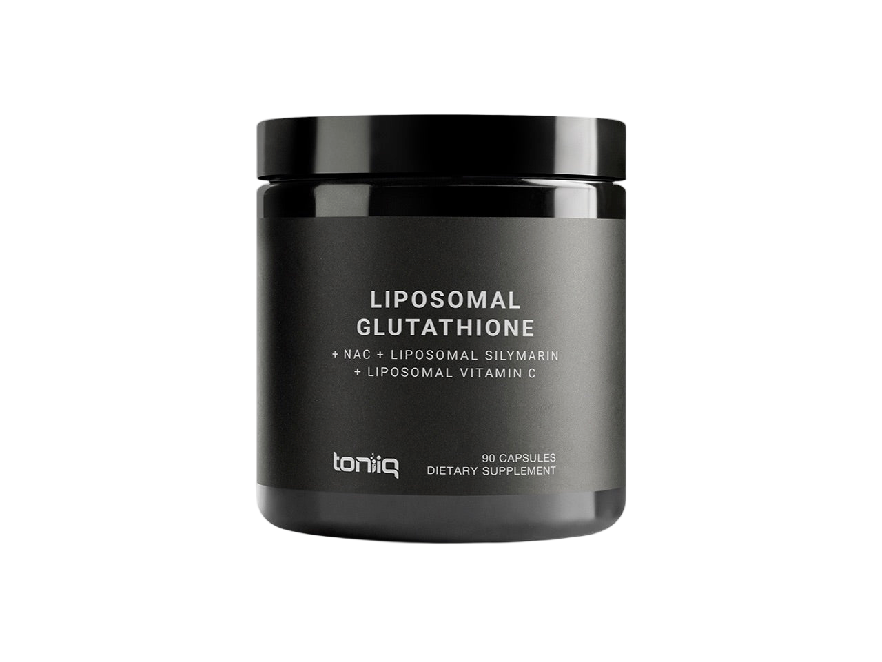 Bottle of Toniiq Liposomal Glutathione Complex, 90 capsules