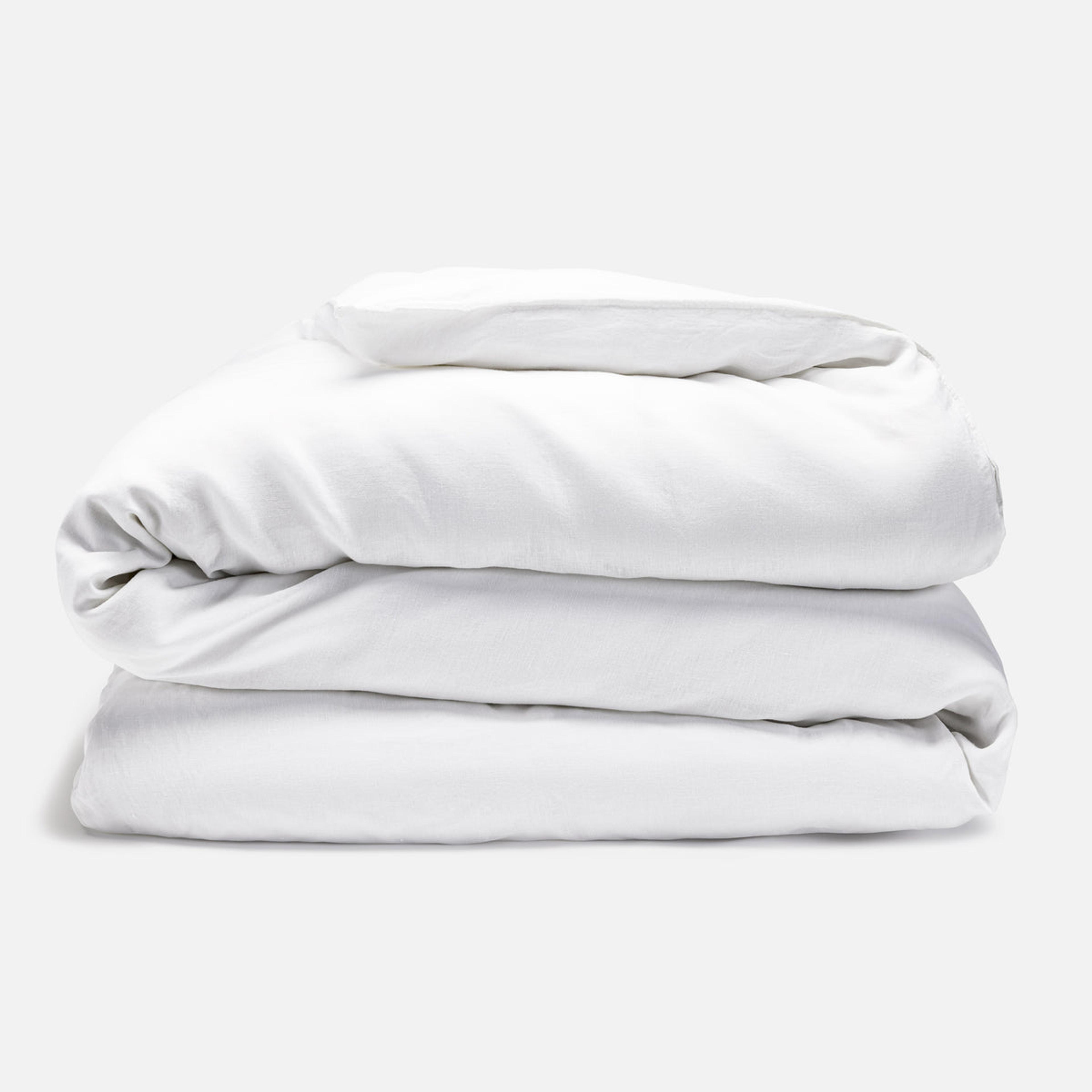 Product image for Washed European Linen Duvet Cover in White