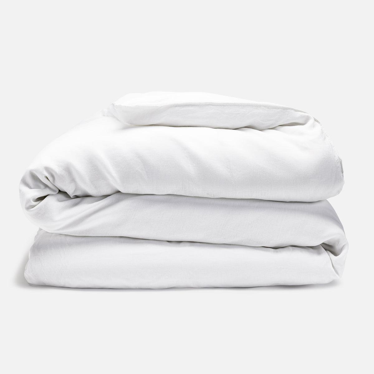 Product image for Washed European Linen Duvet Cover in White