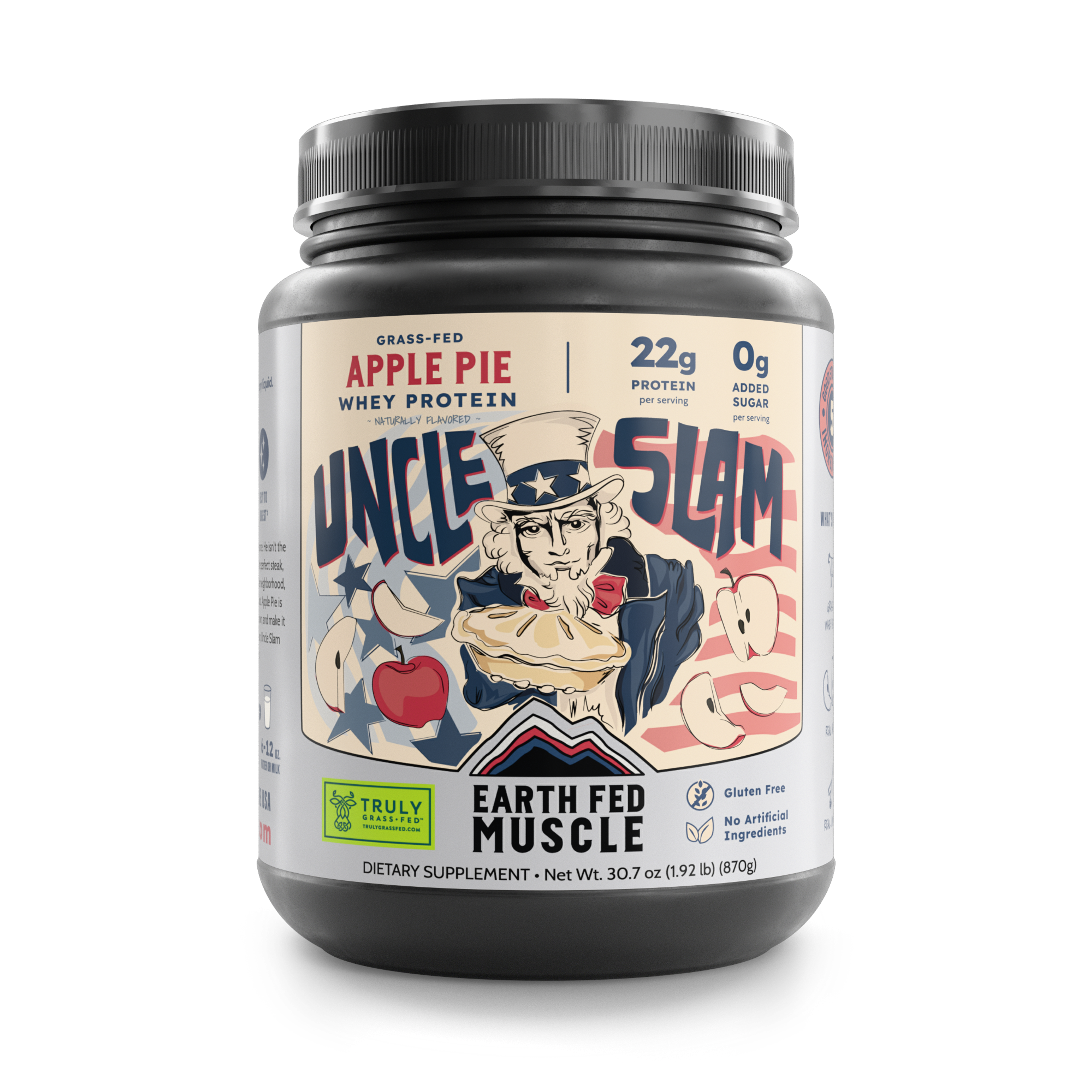 2lb tub of Apple Pie grass fed protein powder