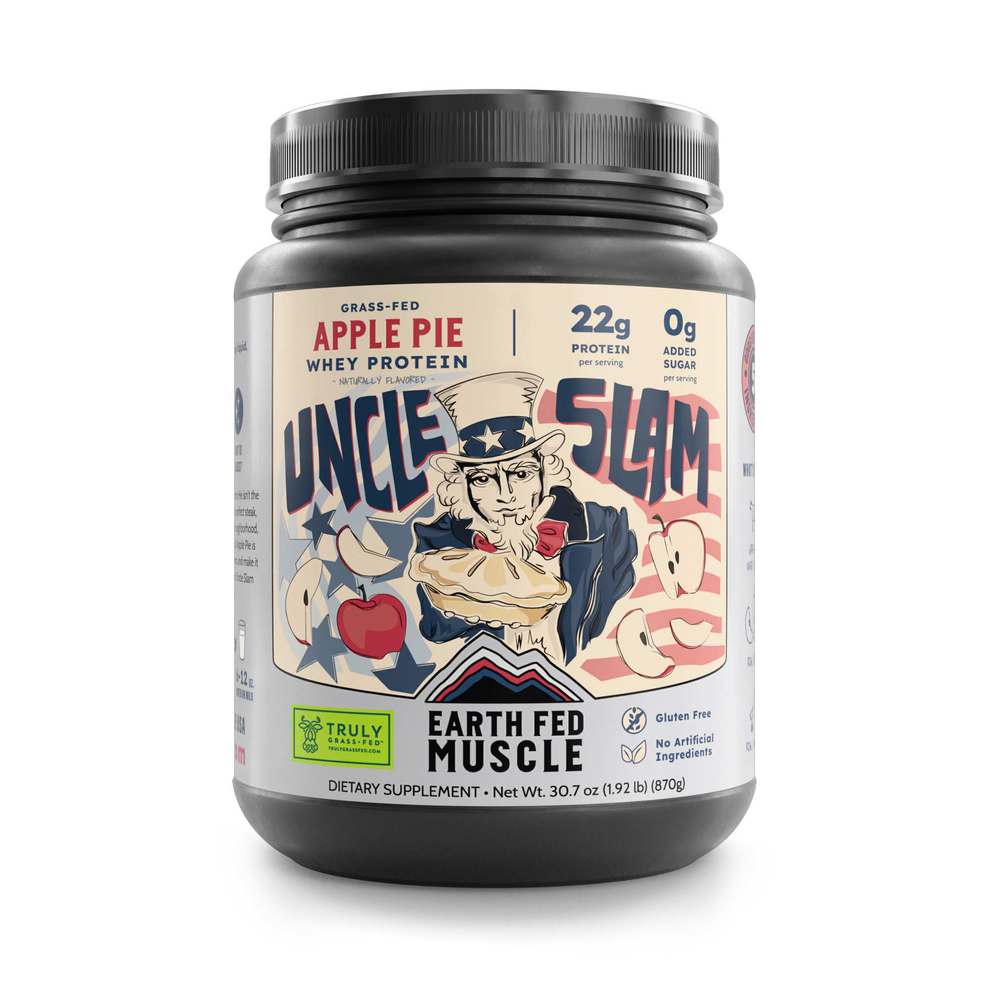 2lb tub of Apple Pie grass fed protein powder