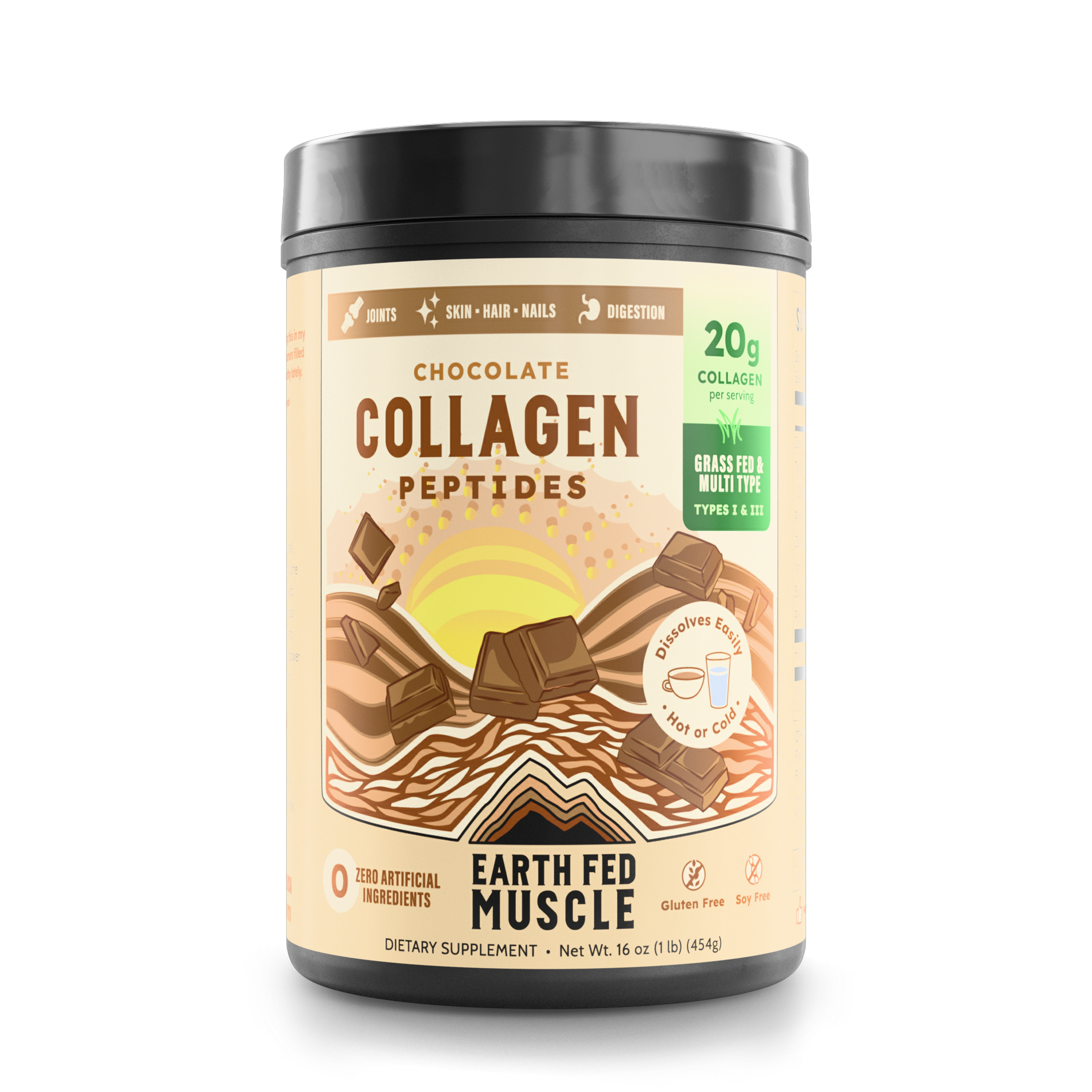 Bag of Earth Fed Muscle Chocolate Collagen Peptides