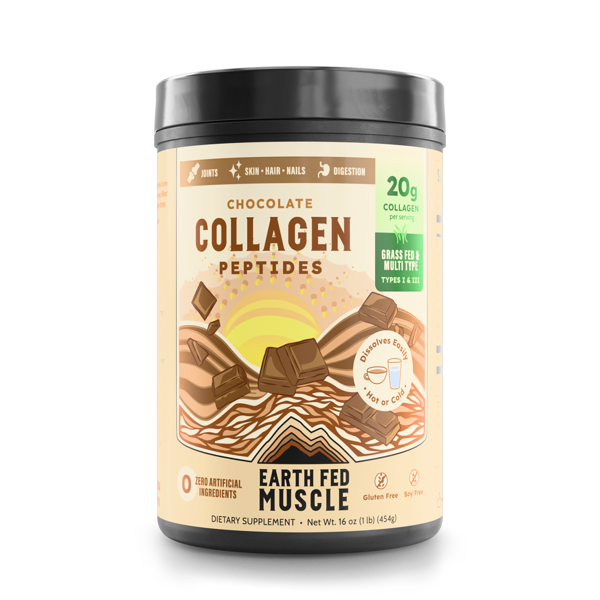 Bag of Earth Fed Muscle Chocolate Collagen Peptides