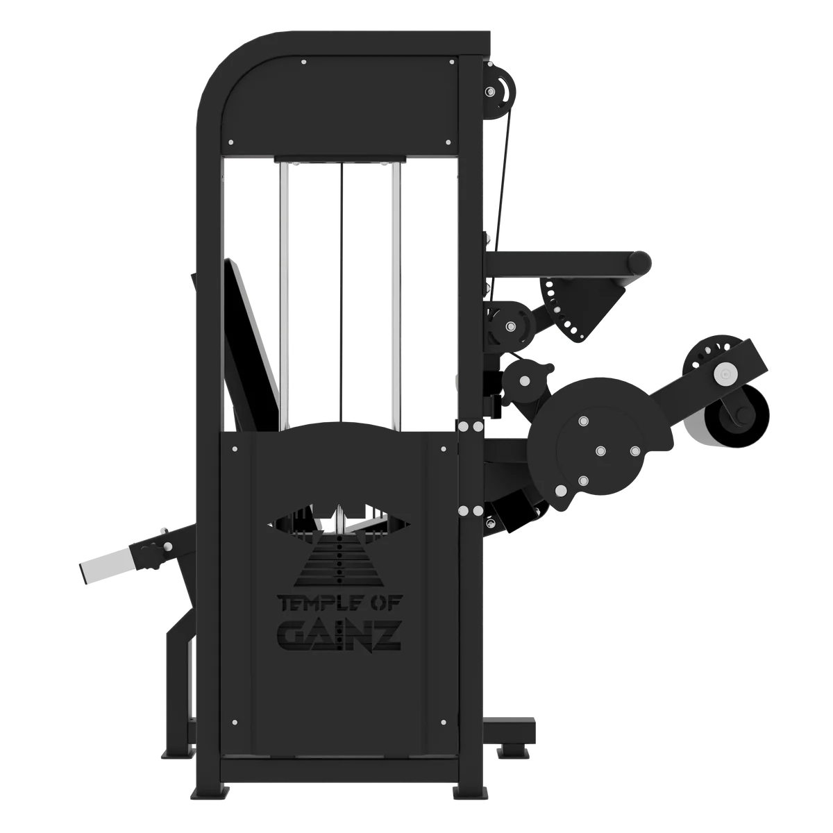 SELECTORIZED LEG EXTENSION + SEATED LEG CURL VERSION 3 in Black