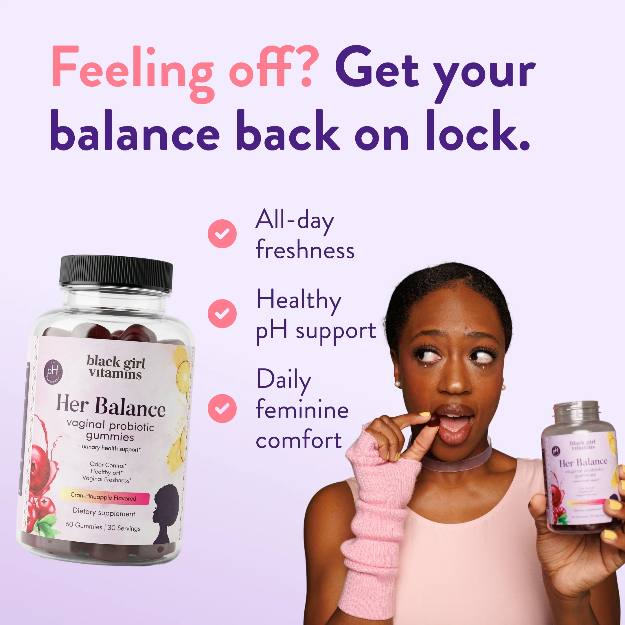 Her Balance Vaginal Probiotic Gummies, view 3
