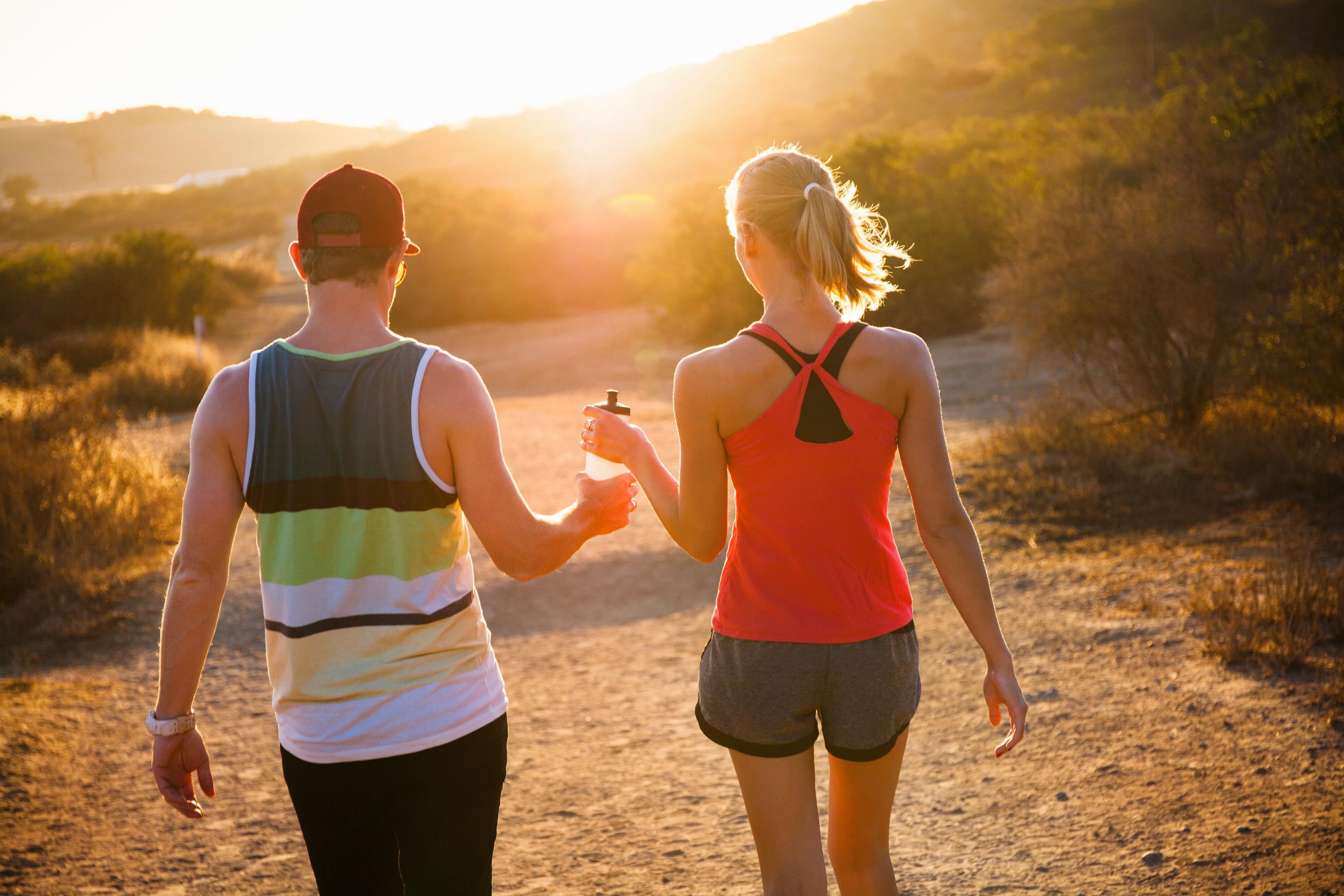 Man and woman on a hike
