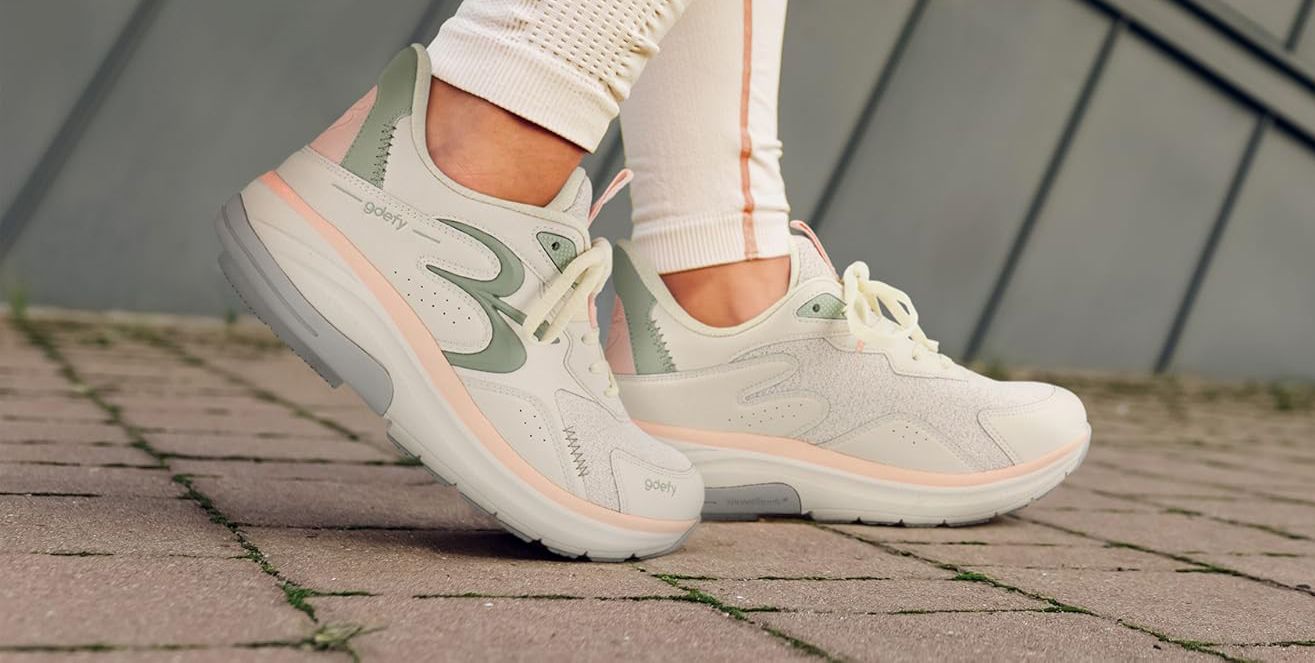 Closeup of woman wearing G-Defy shoes