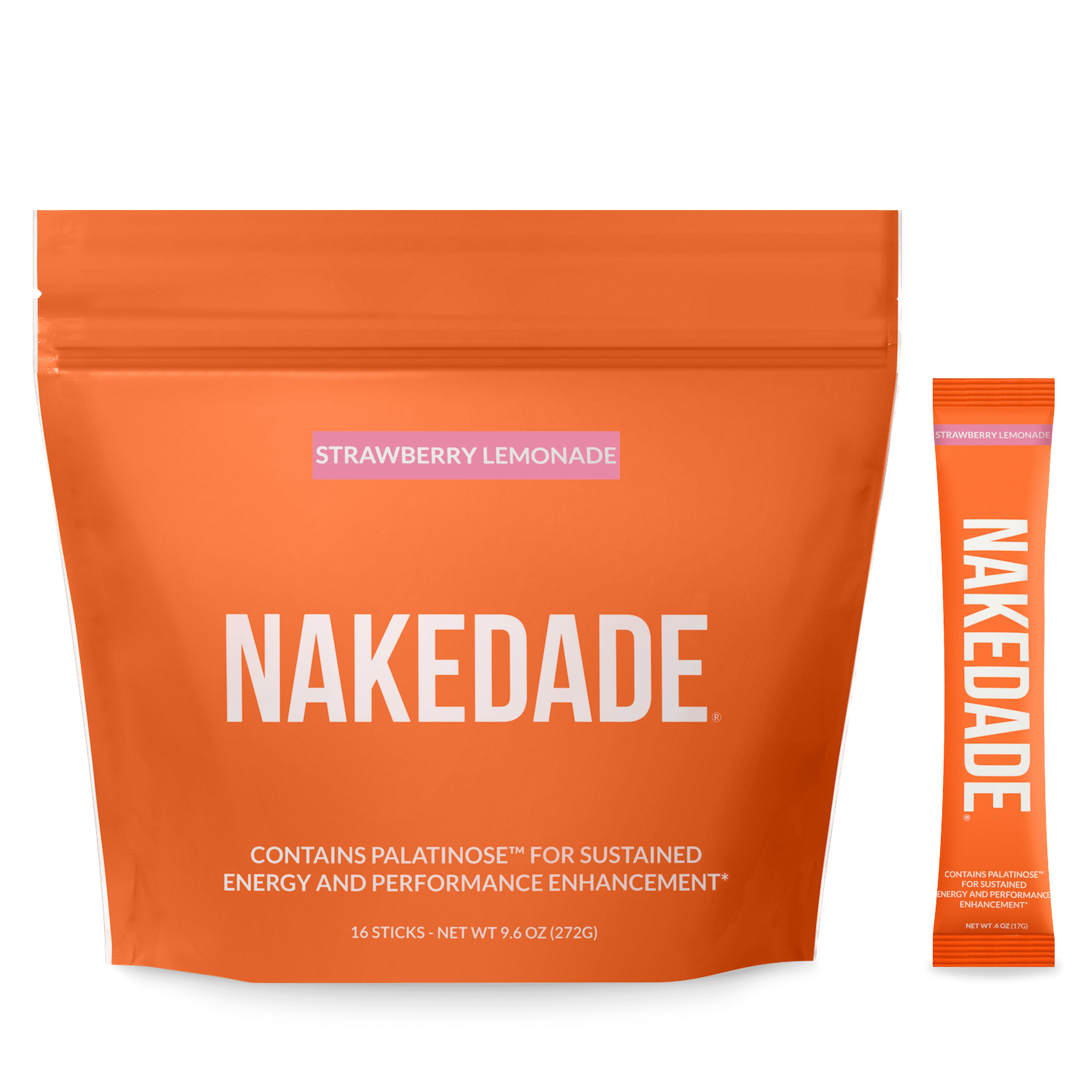 Box of Nakedade Strawberry Lemonade electrolyte powder packets