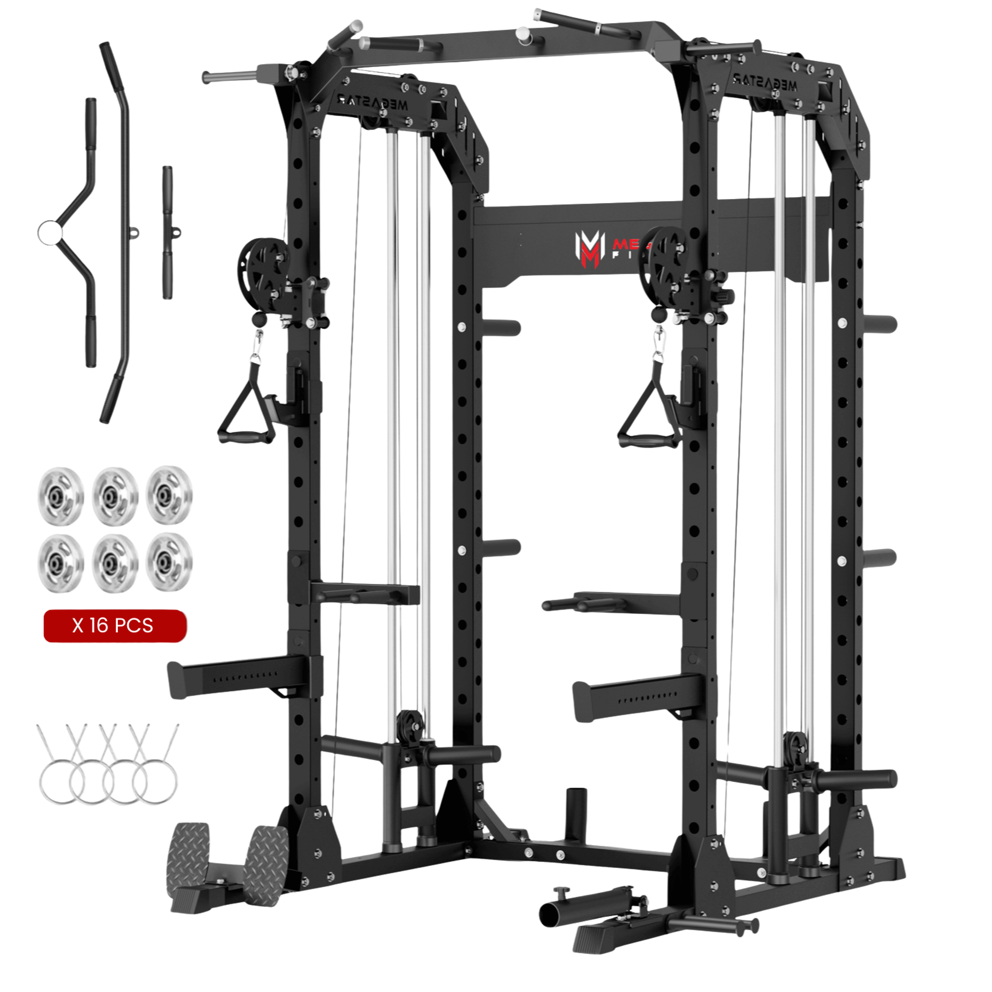 All-in-one Power Rack P63 - Black / Nylon pulley