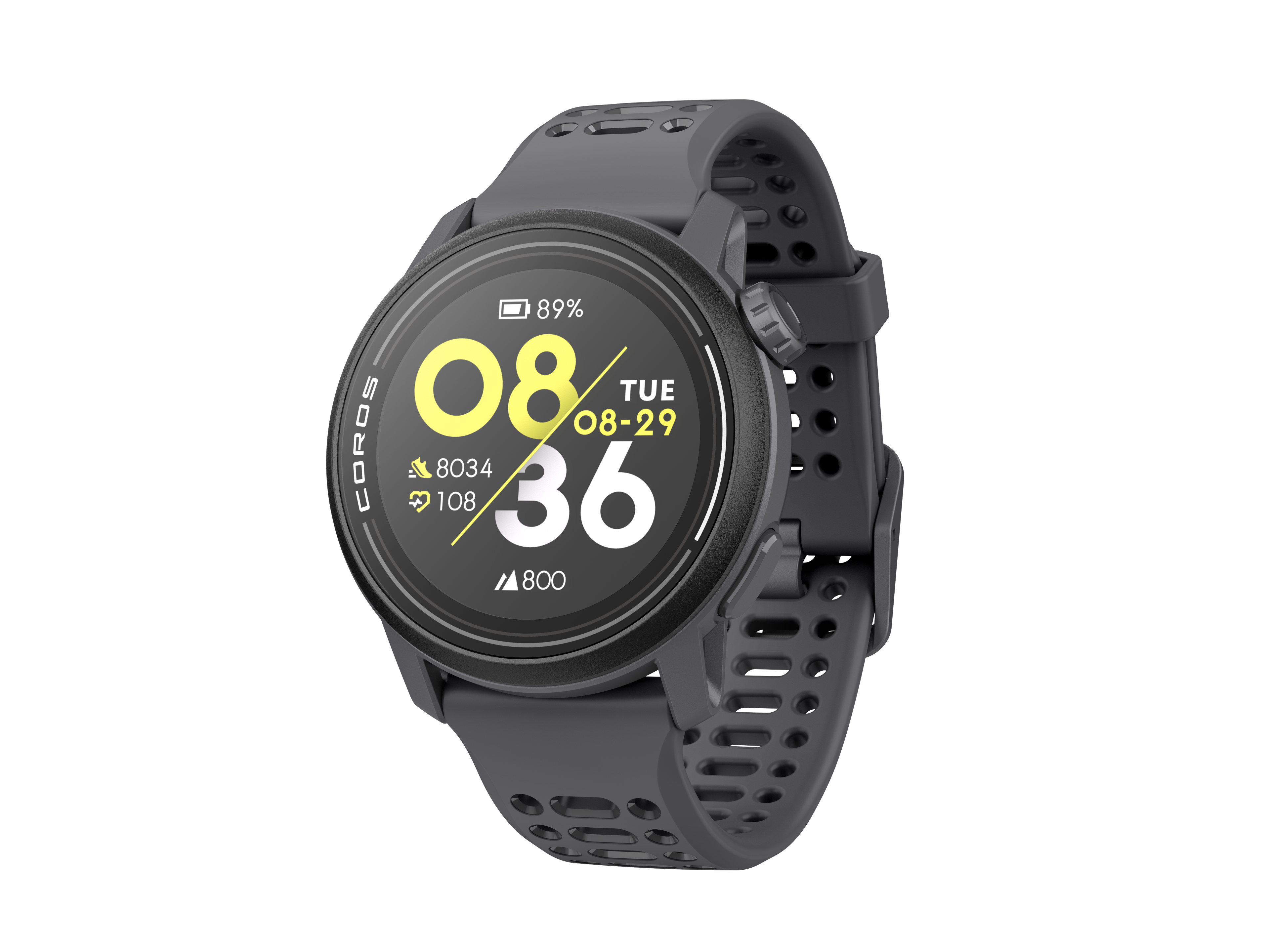 COROS PACE 3 GPS Sport Watch Black w/ Silicone Band