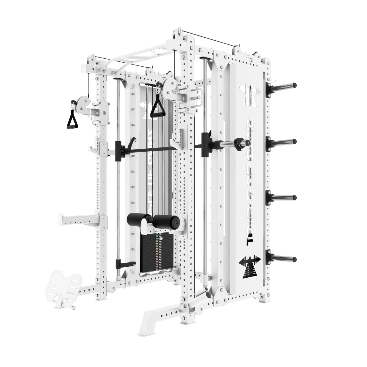 Product image for ALL-IN-ONE POWER RACK + FUNCTIONAL TRAINER + SMITH MACHINE VERSION 2 in White