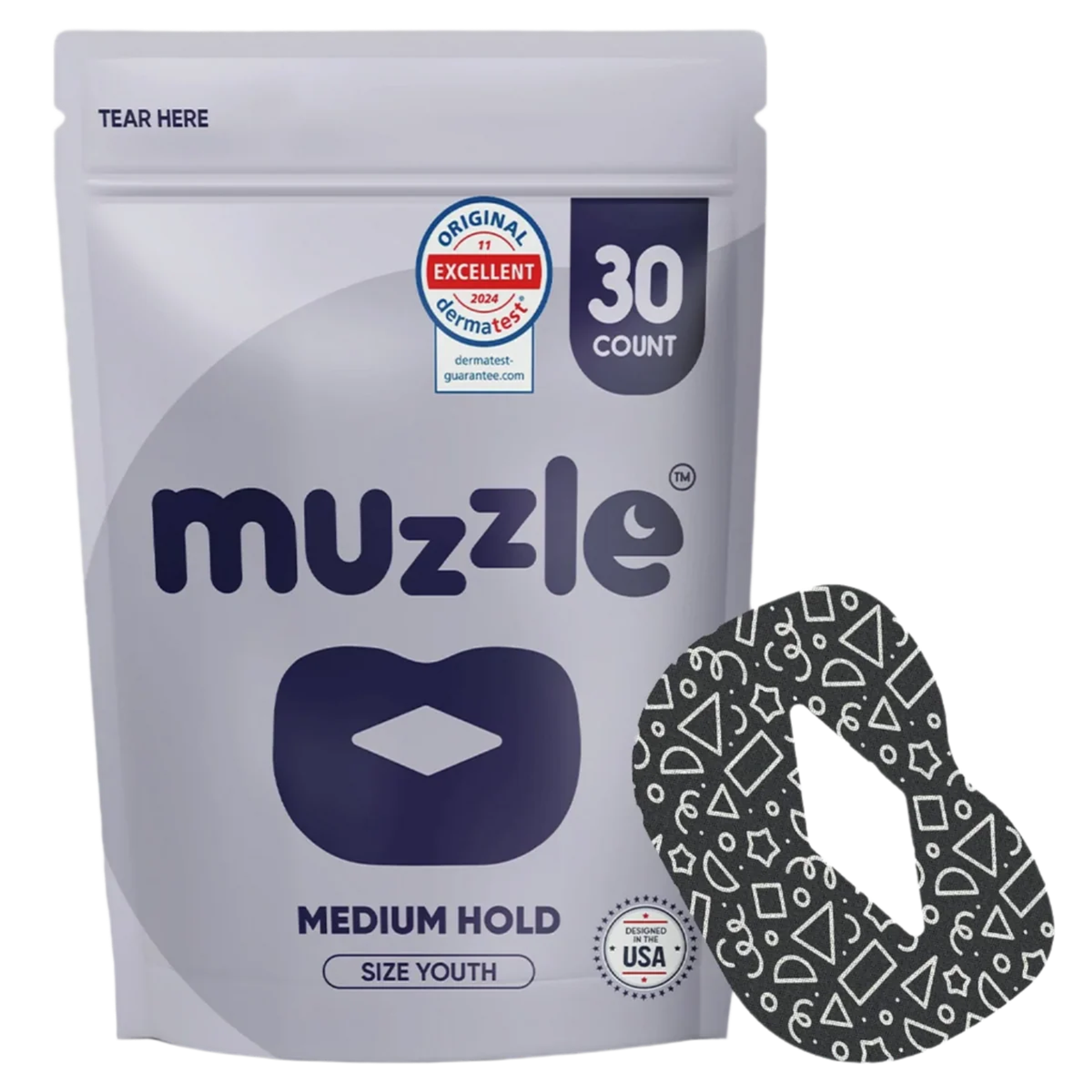 Muzzle® Mouth Tape For Youth (Medium Hold)
