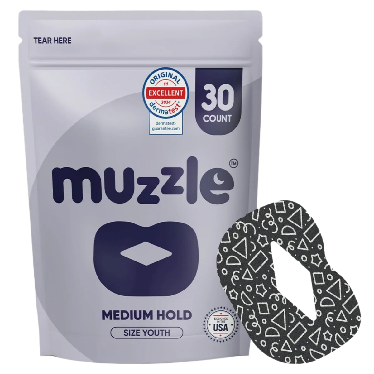 Muzzle® Mouth Tape For Youth (Medium Hold)