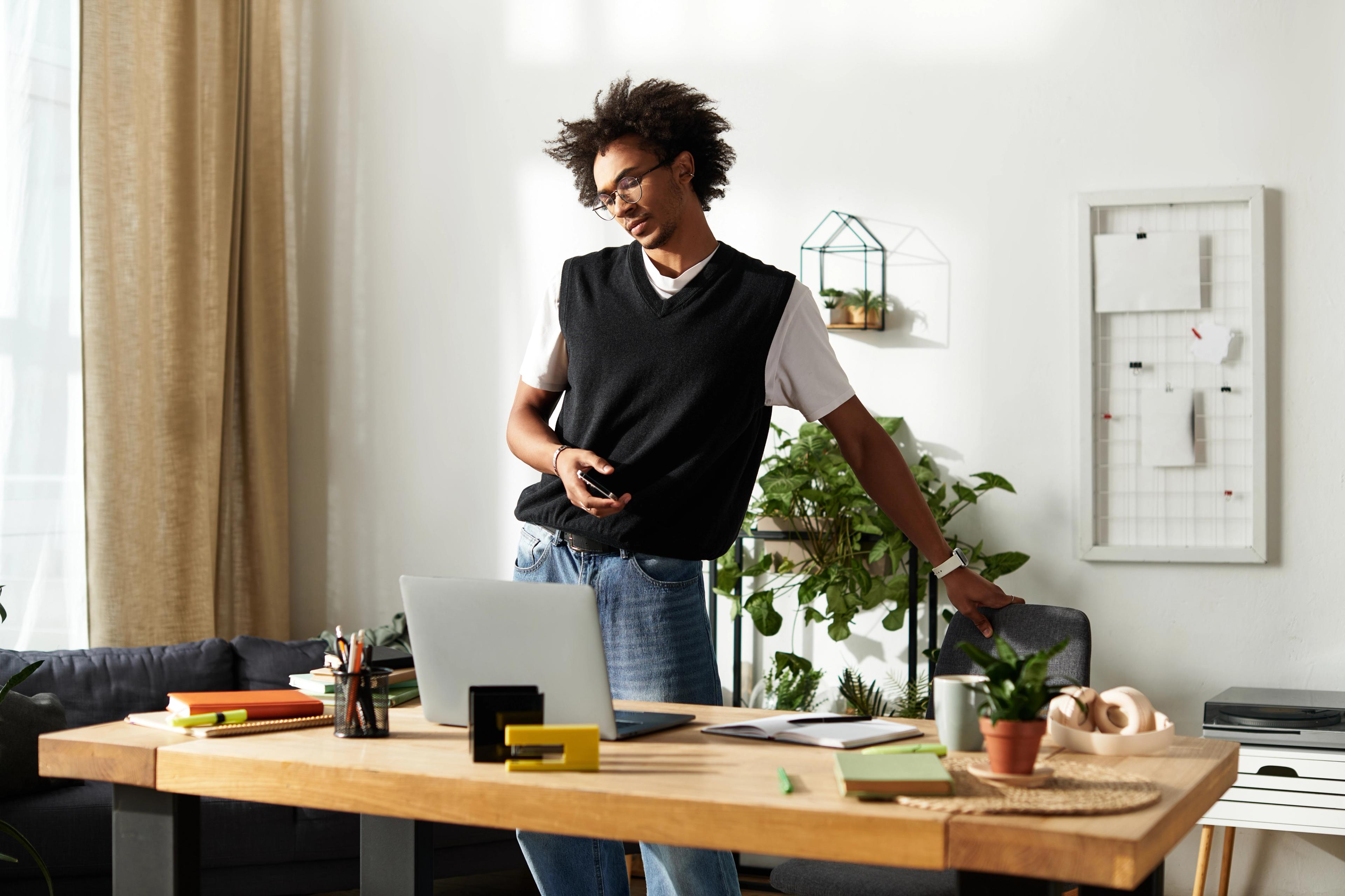 Man at desk