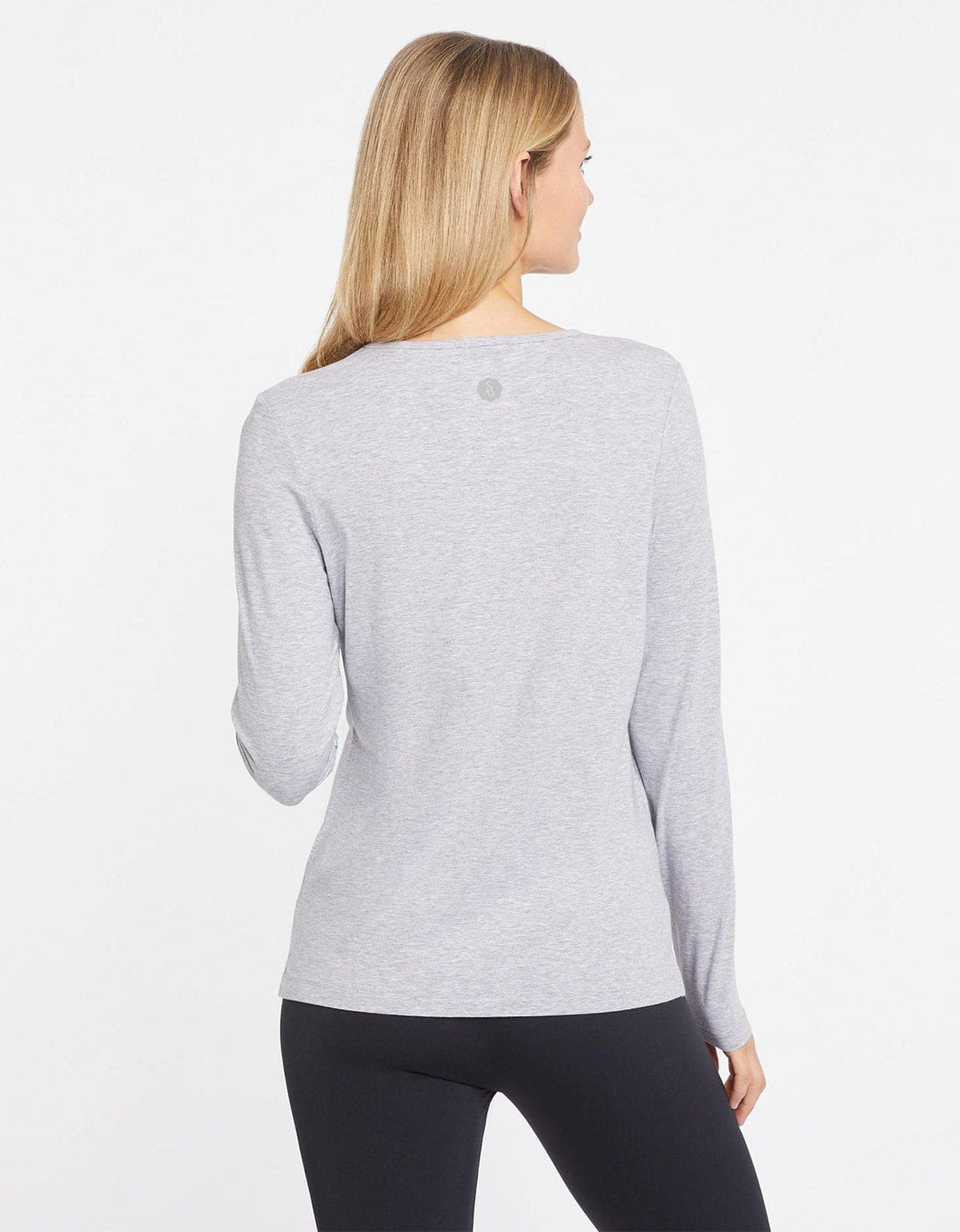 Long Sleeve T-Shirt UPF 50+ in Light Grey Marle
