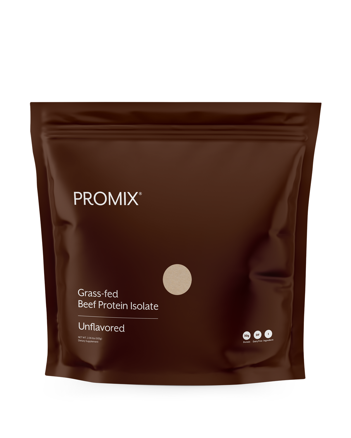 Bag of Promix beef protein isolate powder